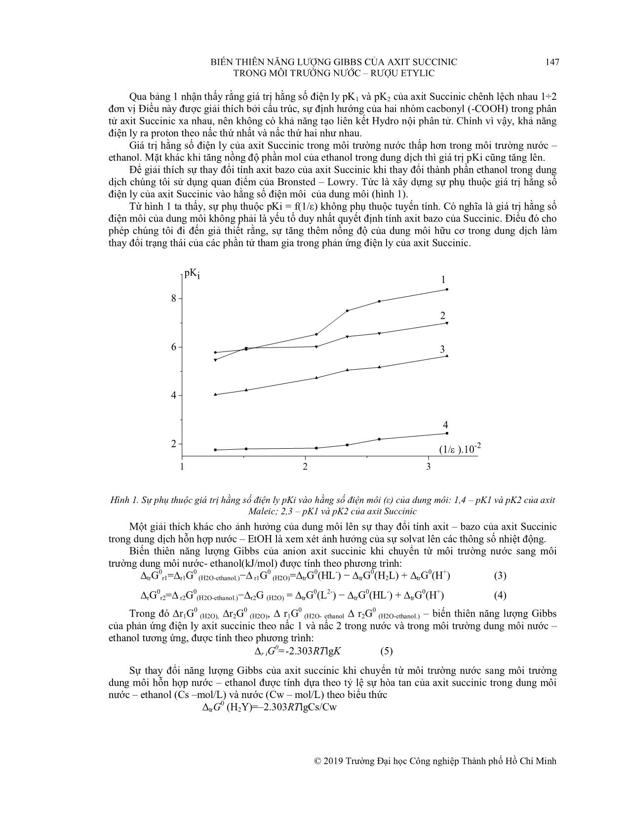 Biến thiên năng lượng gibbs của axit succinic trong môi trường nước - rượu etylic trang 4