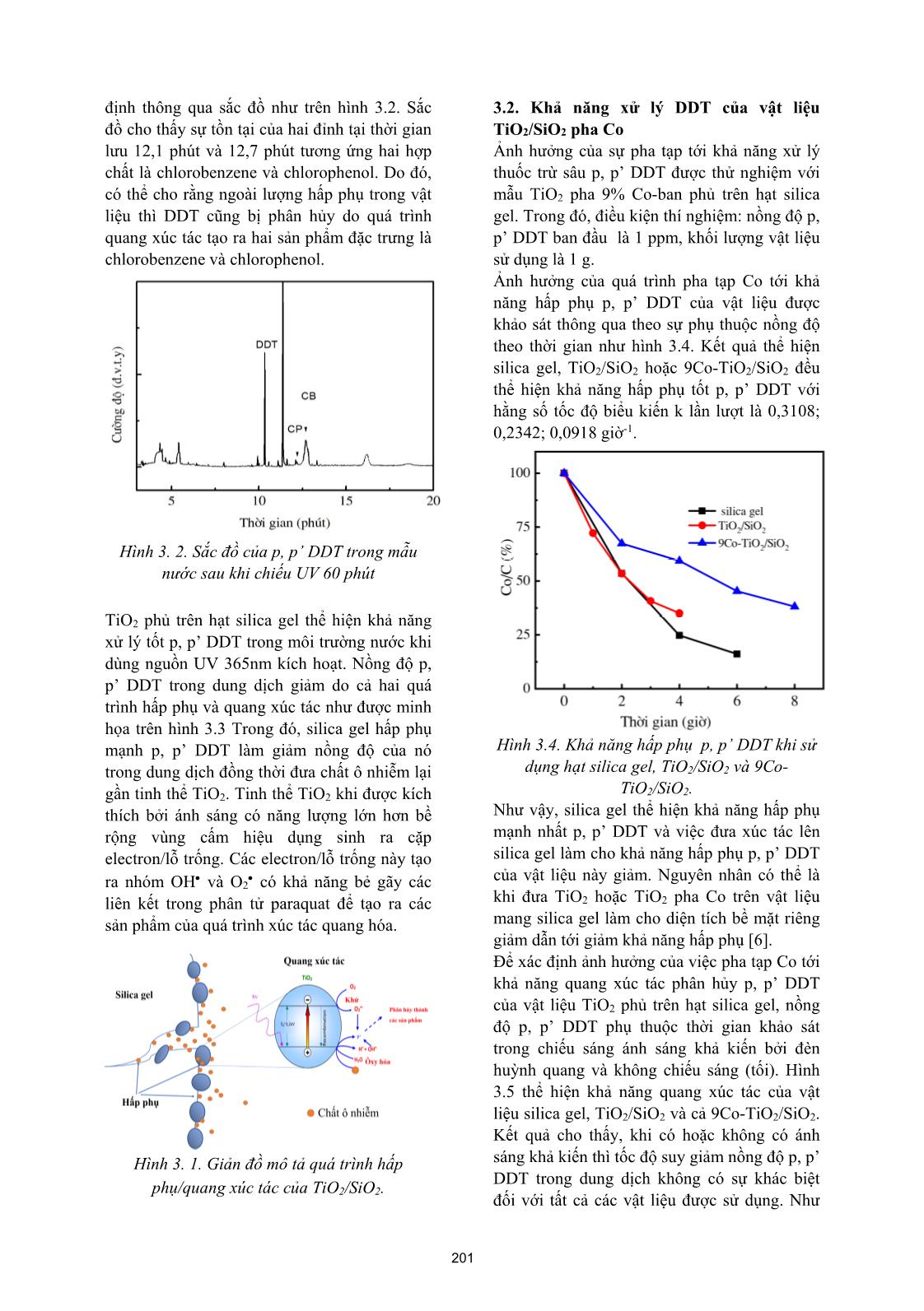 Đánh giá khả năng quang xúc tác phân hủy p, p’ DDT sử dụng TiO₂ phủ trên hạt silica gel trang 4