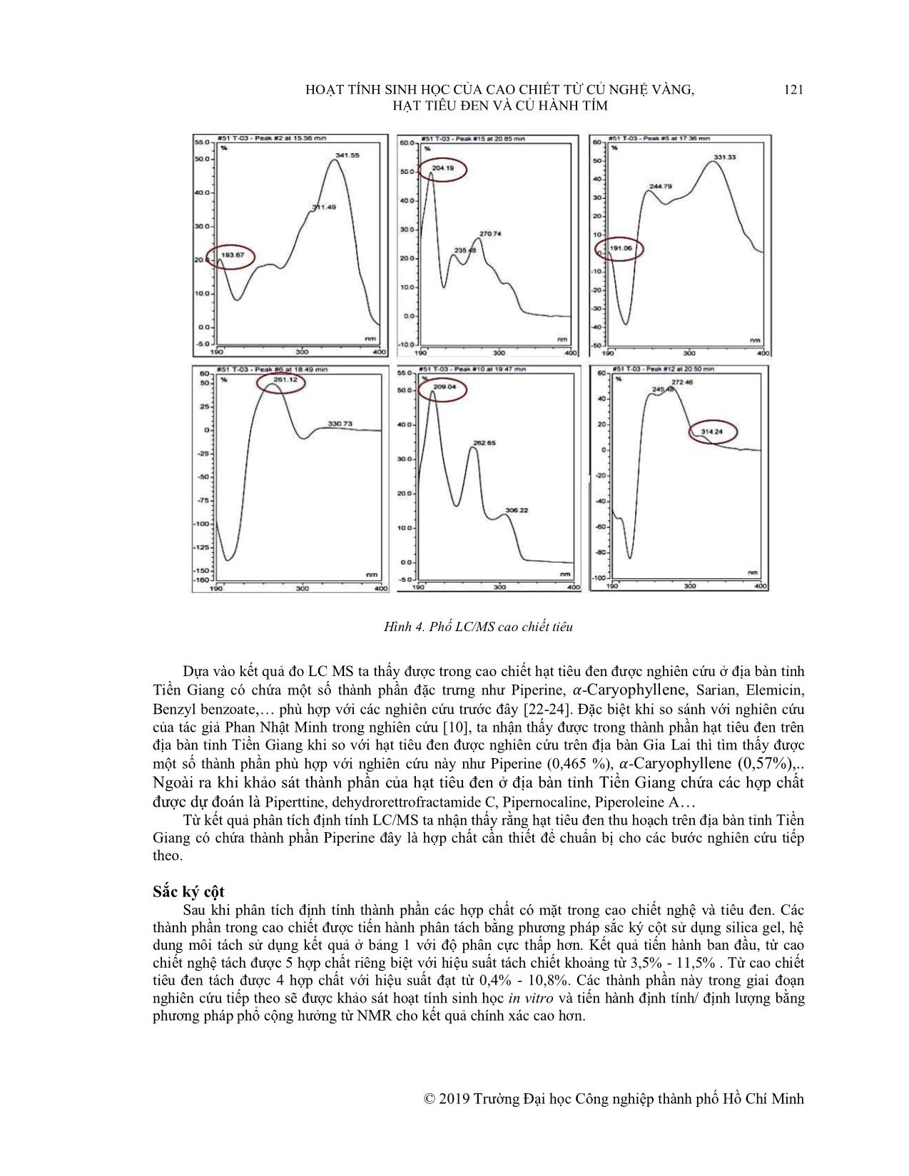 Hoạt tính sinh học của cao chiết từ củ nghệ vàng, hạt tiêu đen và củ hành tím trang 8