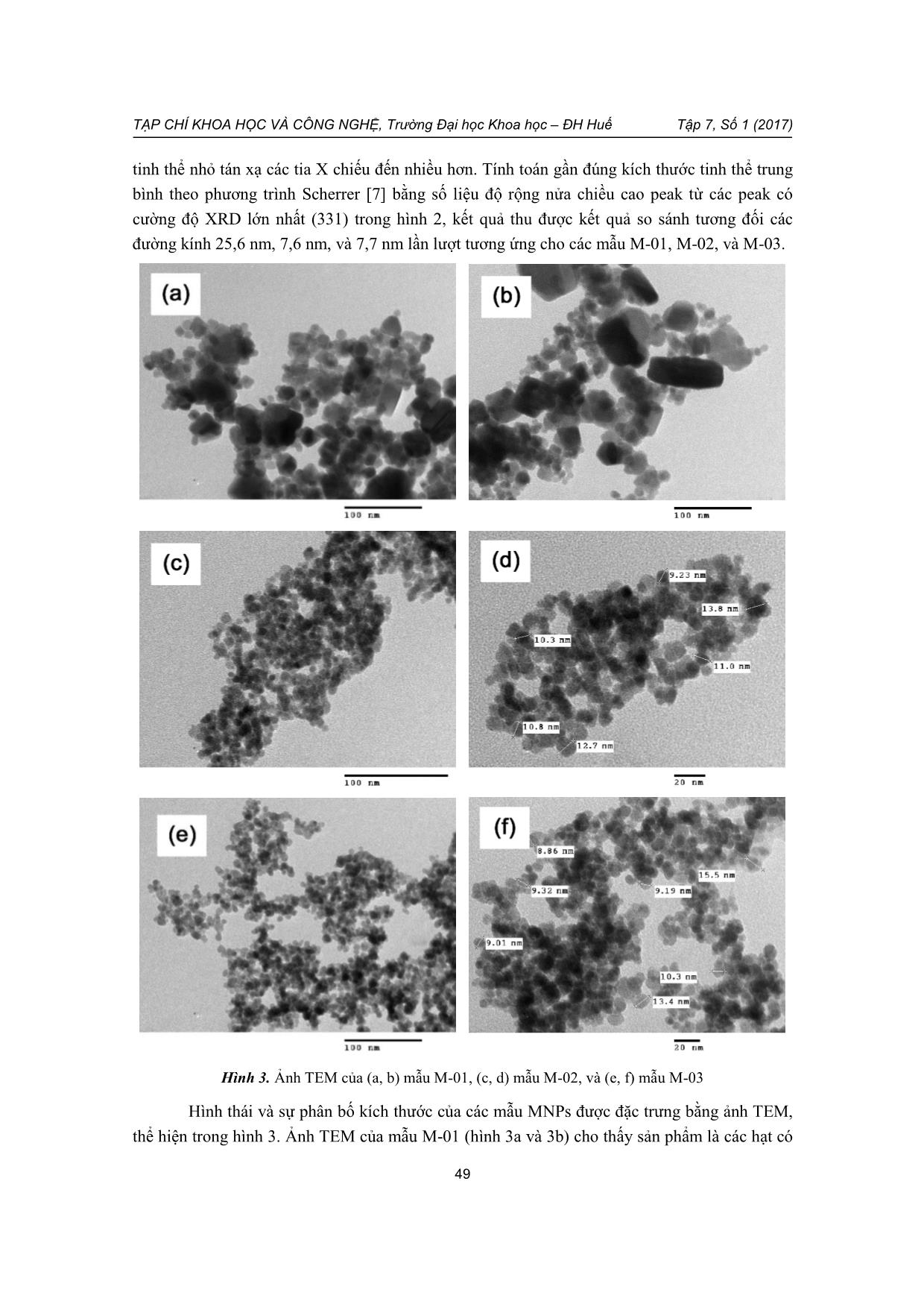 Nghiên cứu cải tiến phương pháp đồng kết tủa trong tổng hợp vật liệu nano sắt từ oxide trên cơ sở hỗ trợ của sóng siêu âm trang 5
