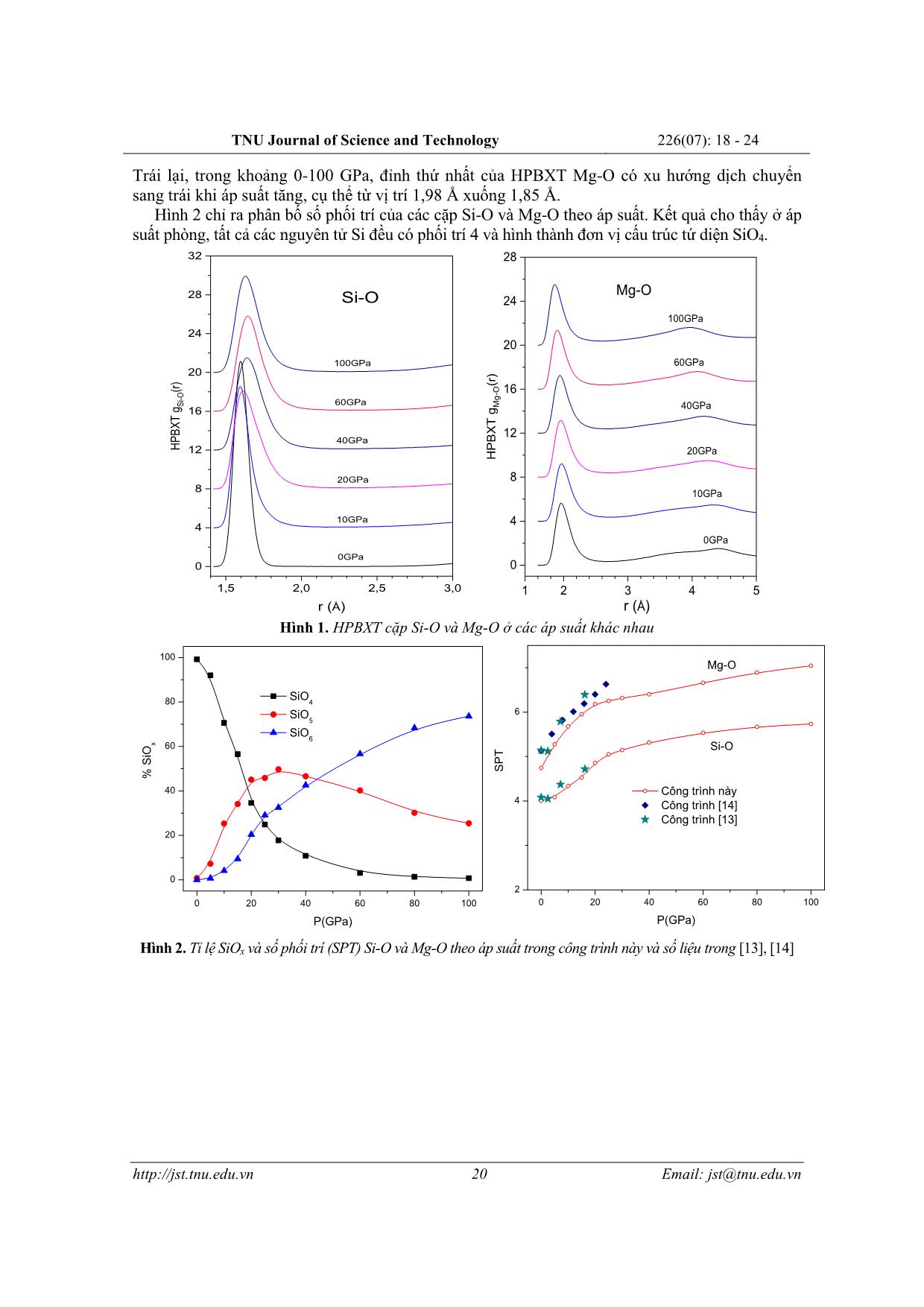 Nghiên cứu sự tương quan giữa hàm phân bố xuyên tâm và phân bố góc liên kết trong hệ Mg₂SiO₄ rắn trang 3