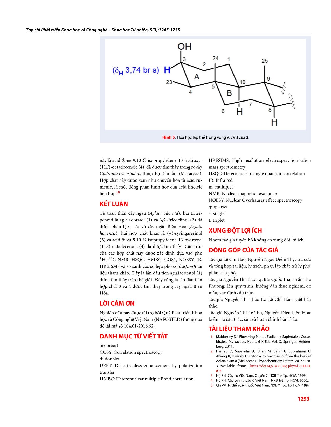 Thành phần hóa học của cây ngâu (Aglaia odorata) và ngâu Biên Hòa (Aglaia hoaensis) trang 9