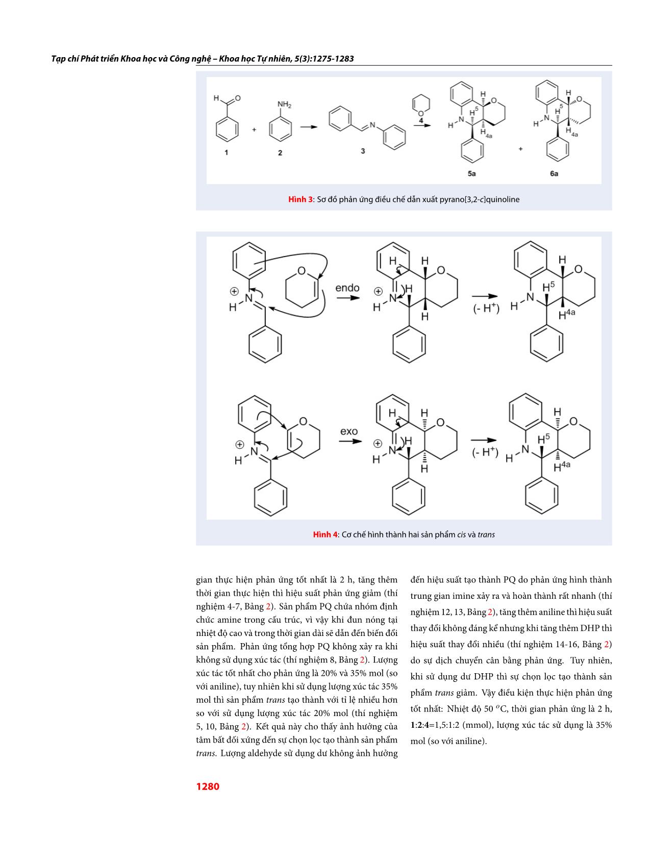 Tổng hợp dẫn xuất pyrano[3,2-C]quinoline dùng xúc tác điều chế từ L-proline và acid p-toluenesulfonic trang 6