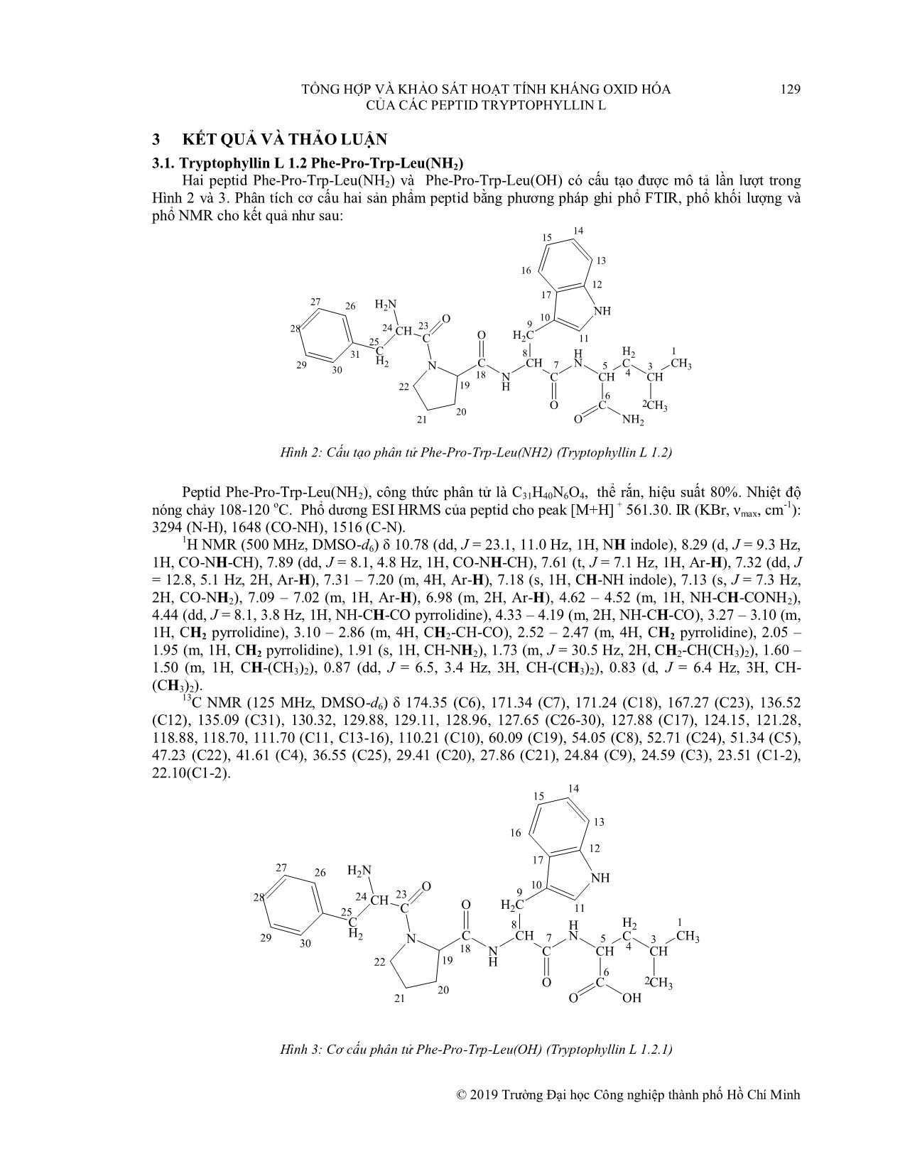 Tổng hợp và khảo sát hoạt tính kháng oxid hóa của các peptid Tryptophyllin L trang 6