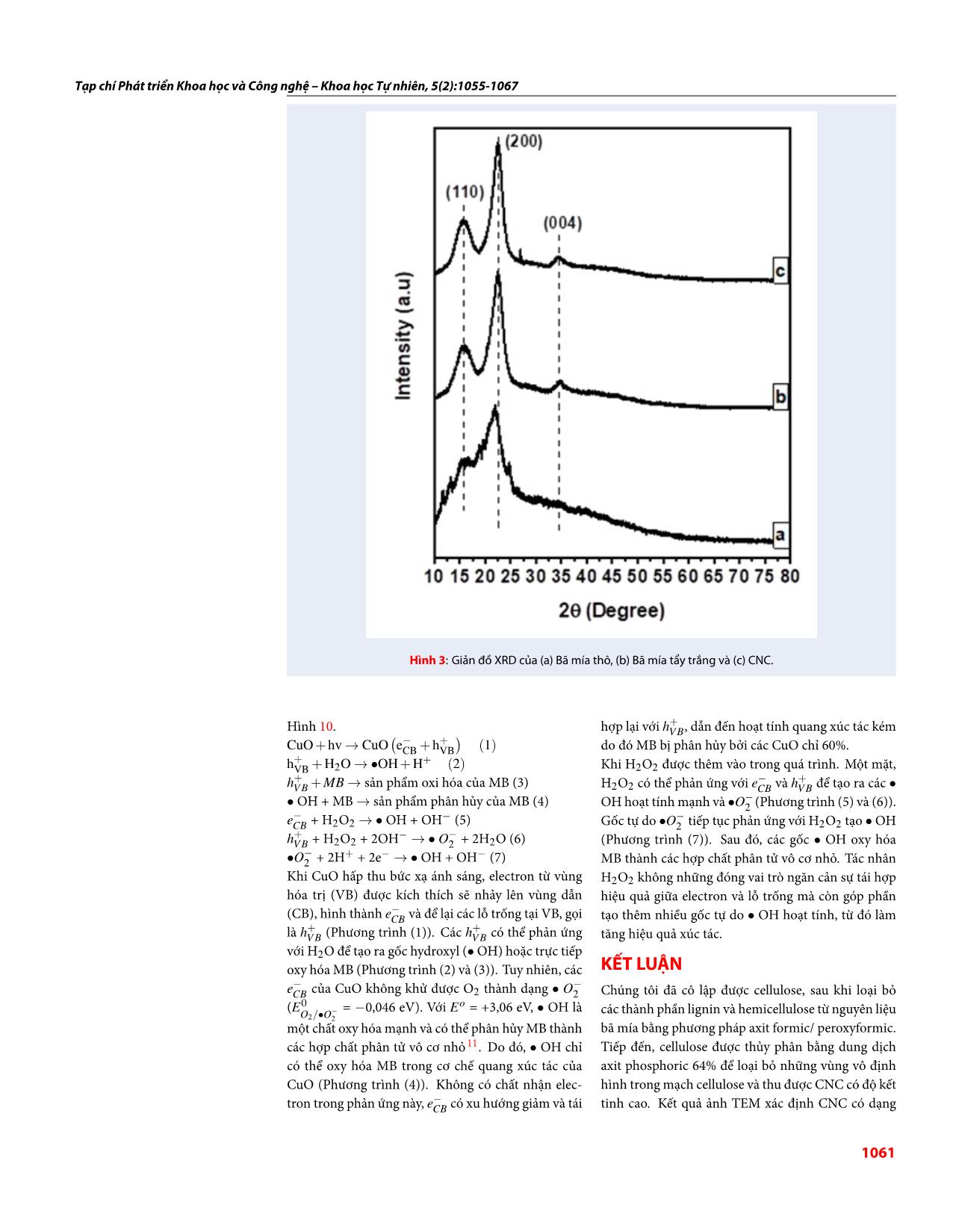Tổng hợp và khảo sát hoạt tính xúc tác Fenton quang hóa của vật liệu tổ hợp giữa nanocellulose và CuO trang 7