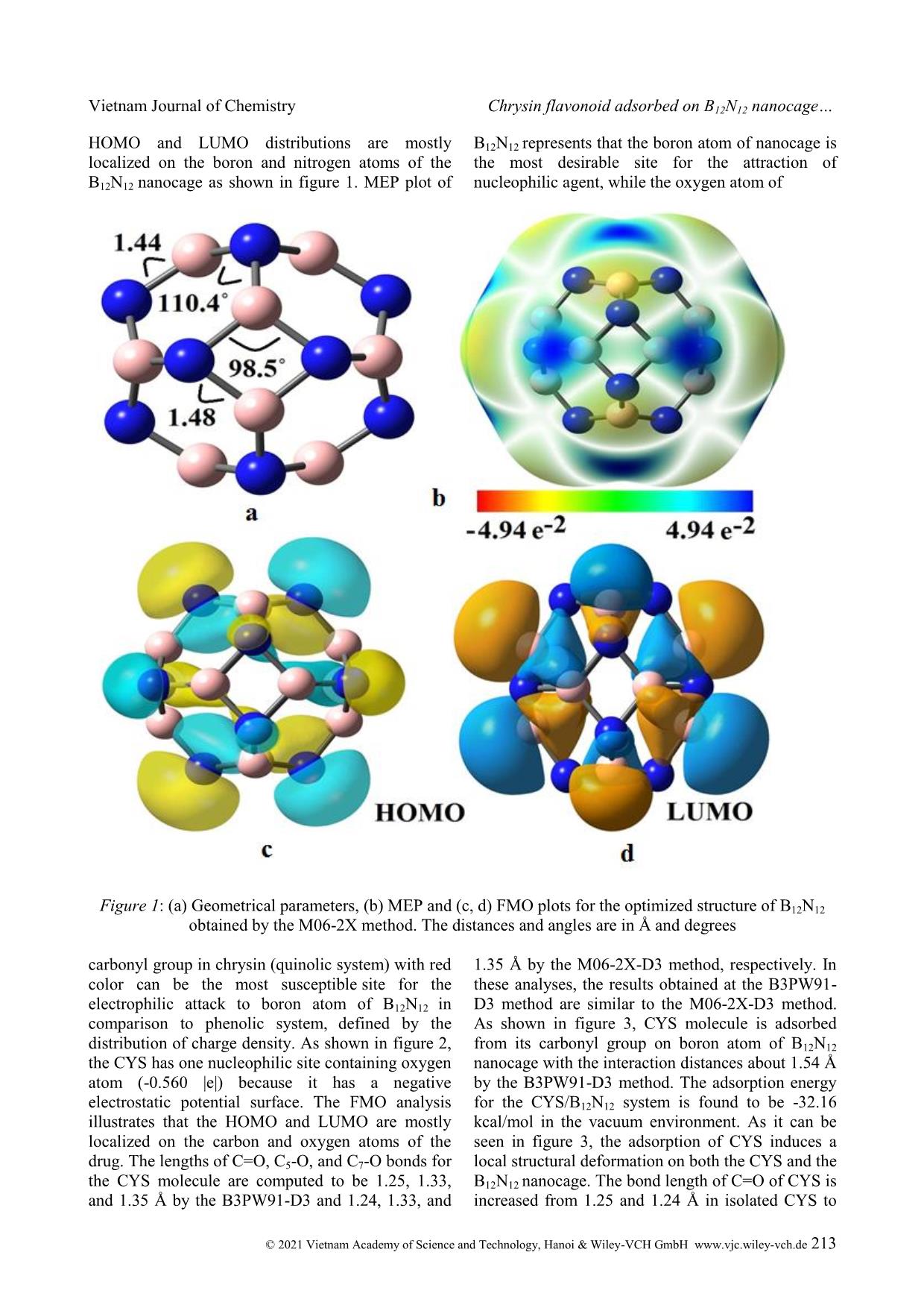 Chrysin flavonoid adsorbed on B12N12 nanocage - A novel antioxidant nanomaterial trang 3