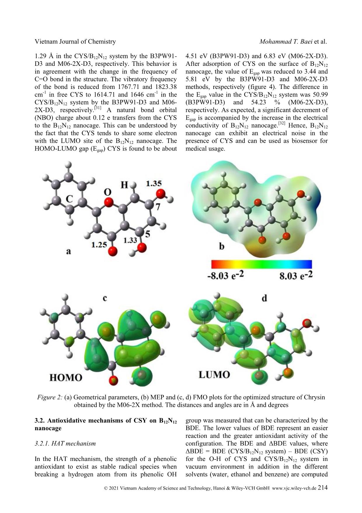Chrysin flavonoid adsorbed on B12N12 nanocage - A novel antioxidant nanomaterial trang 4