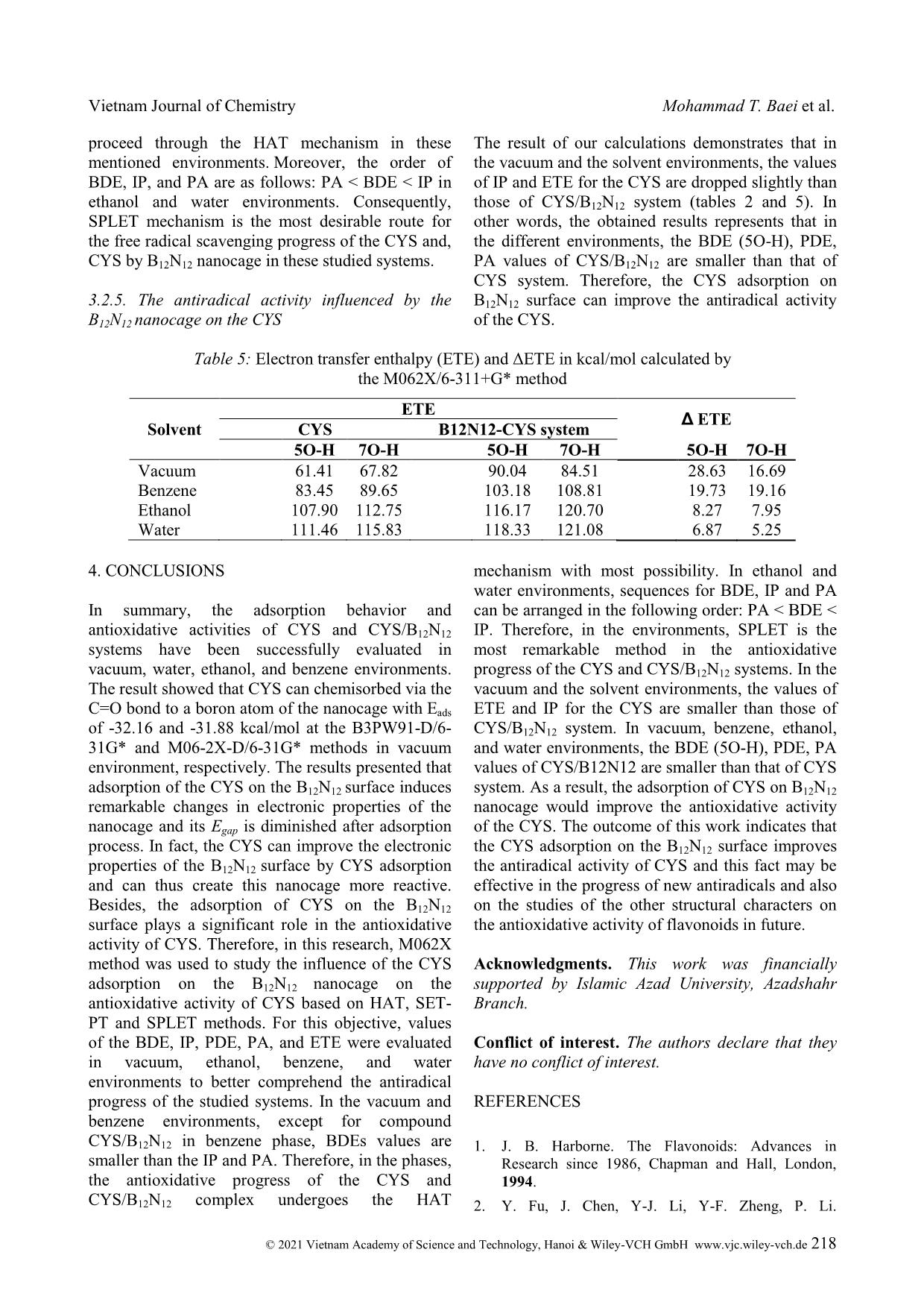 Chrysin flavonoid adsorbed on B12N12 nanocage - A novel antioxidant nanomaterial trang 8