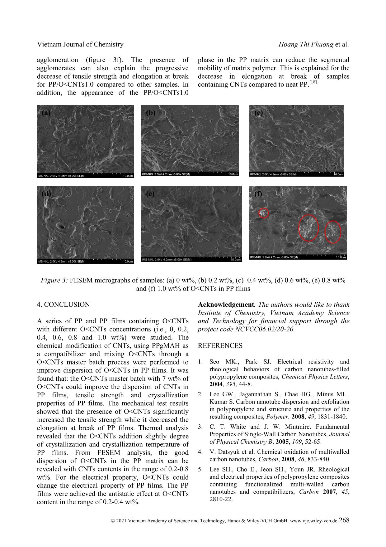 Effect of epoxydized carbon nanotube master batch on polypropylene film properties trang 6