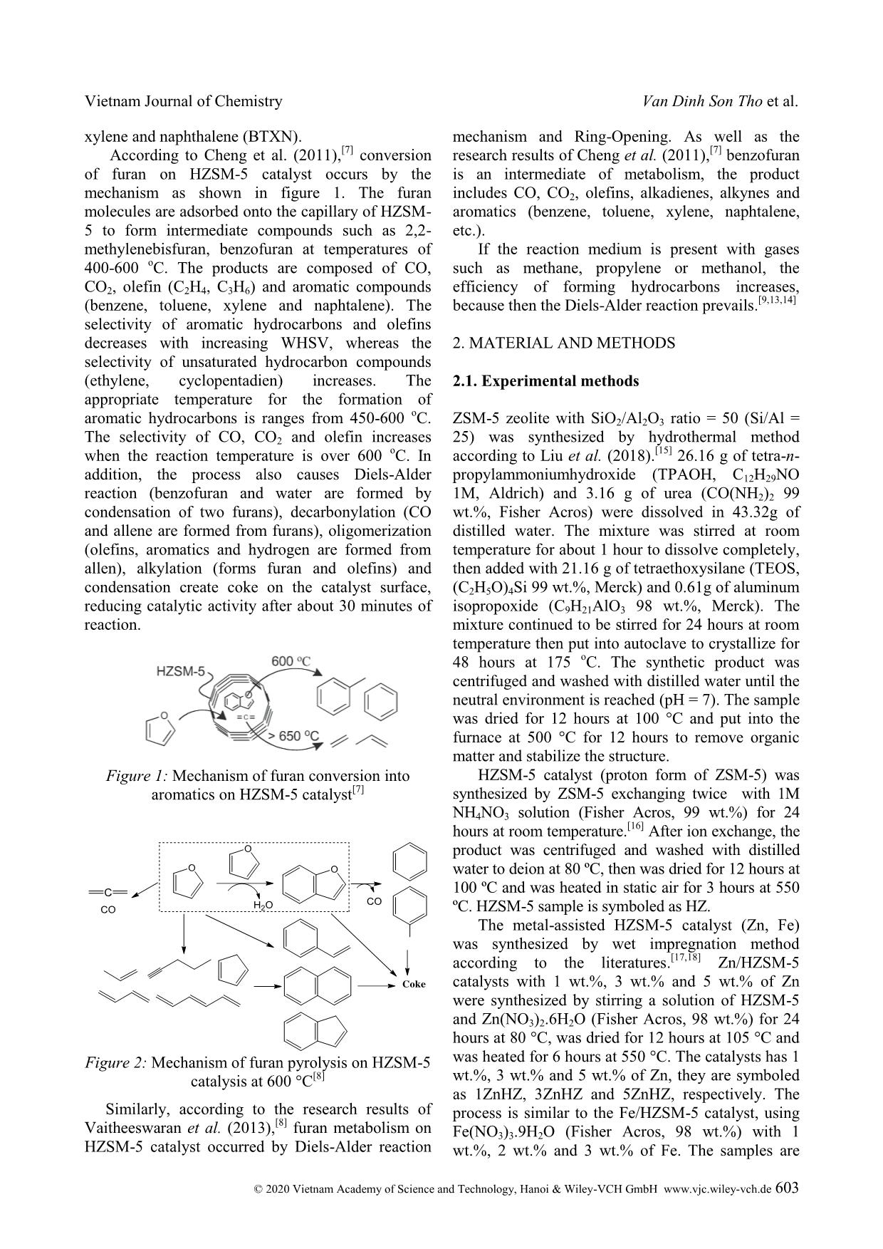 Study on furfural conversion into aromatics over Zn/HZSM-5 and Fe/HZSM-5 catalysts trang 2