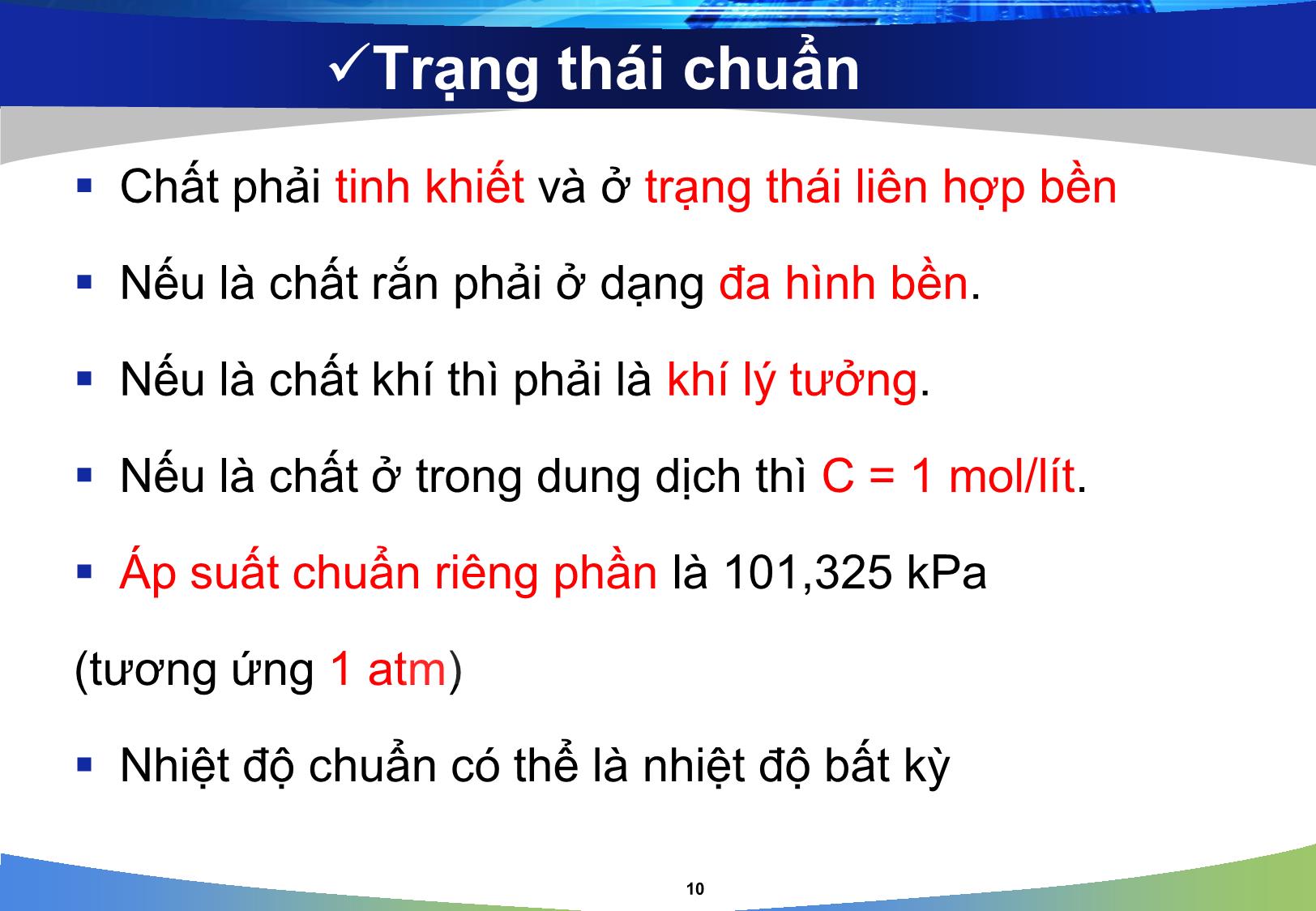 Bài giảng Hóa đại cương: Hiệu ứng nhiệt của các quá trình hóa học - Nguyễn Minh Kha trang 10