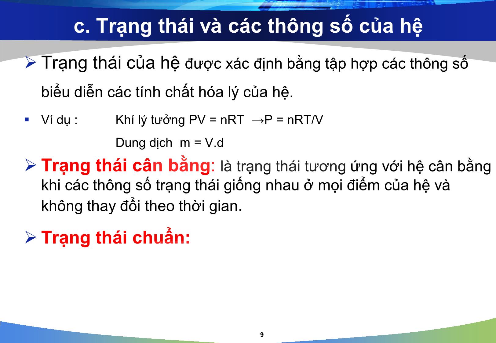 Bài giảng Hóa đại cương: Hiệu ứng nhiệt của các quá trình hóa học - Nguyễn Minh Kha trang 9