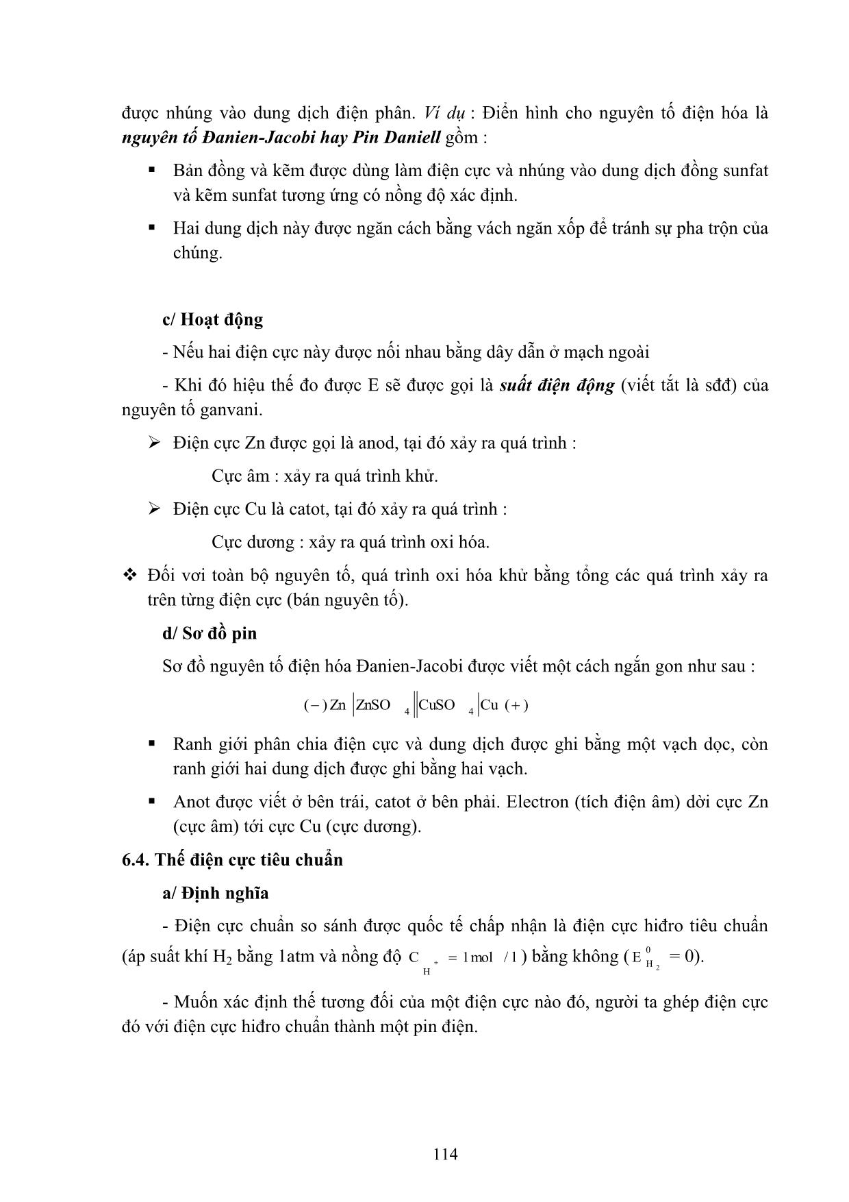 Bài giảng Hóa học đại cương A - Hoàng Hải Hậu (Phần 2) trang 7
