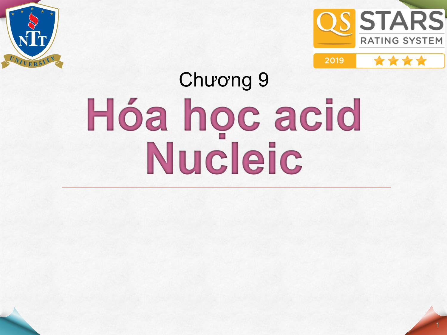 Bài giảng Hóa sinh - Chương 9: Hóa học acid Nucleic trang 1