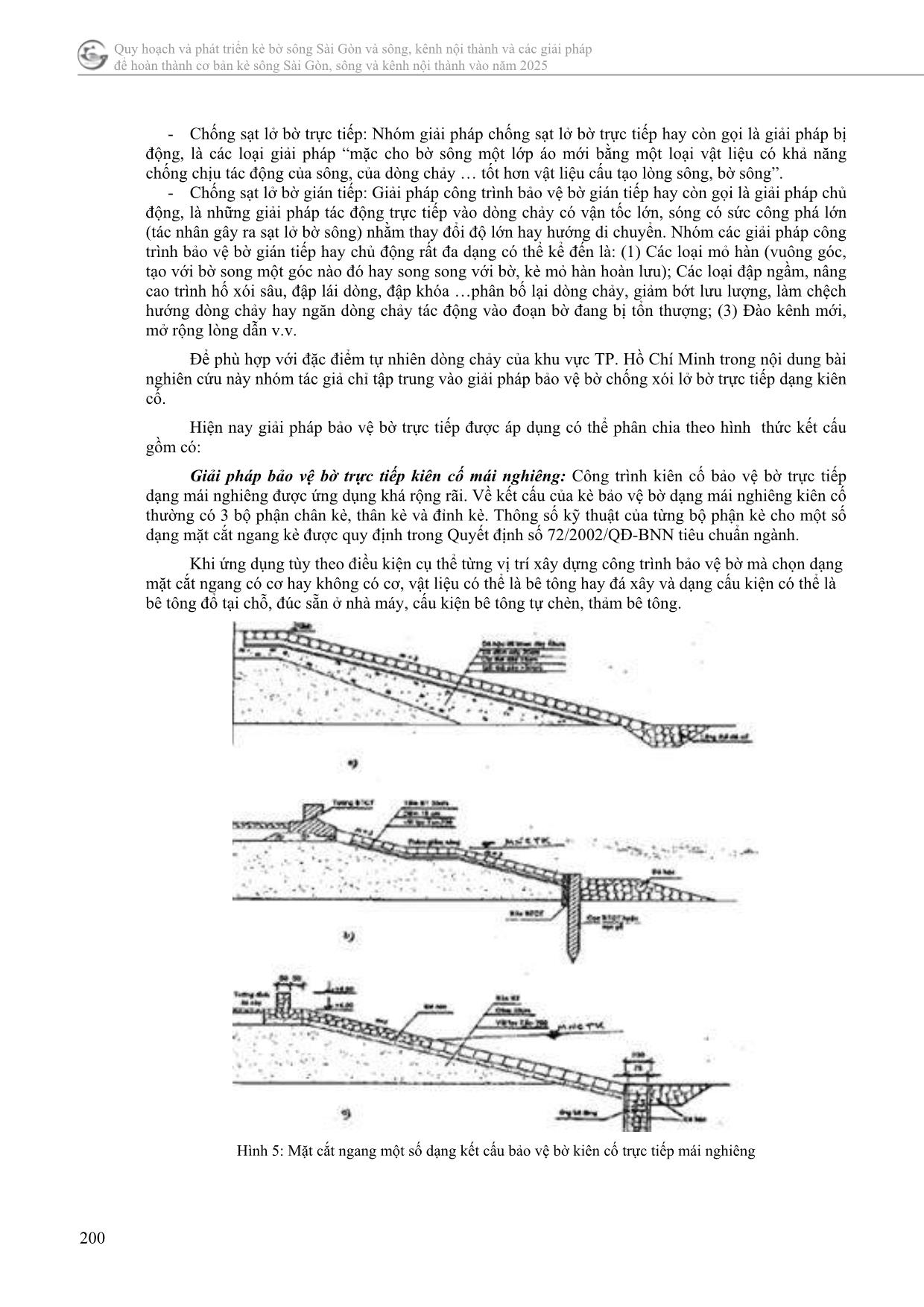 Đề xuất một số hình dạng, kết cấu kè bờ sông, kênh, rạch trên địa bàn thành phố Hồ Chí Minh trang 5