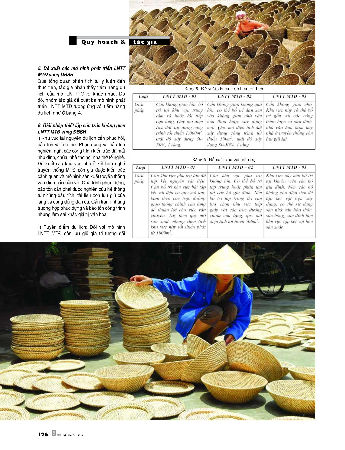 Giải pháp quy hoạch làng nghề truyền thống mây tre đan vùng Đồng bằng sông Hồng trang 5
