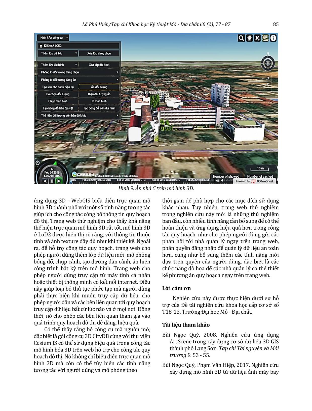 Giải pháp trực quan hóa mô hình 3D thành phố trên nền web bằng công cụ mã nguồn mở hỗ trợ công tác quy hoạch đô thị trang 9
