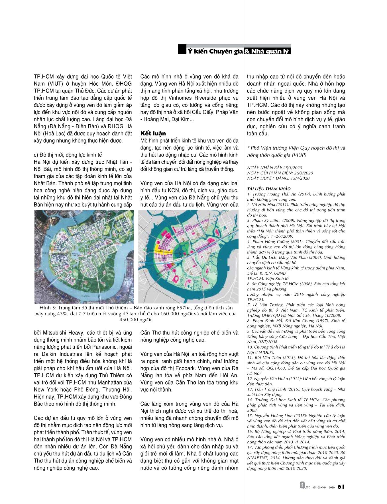 Mô hình phát triển khu vực ven đo các thành phố lớn tại Việt Nam trang 6
