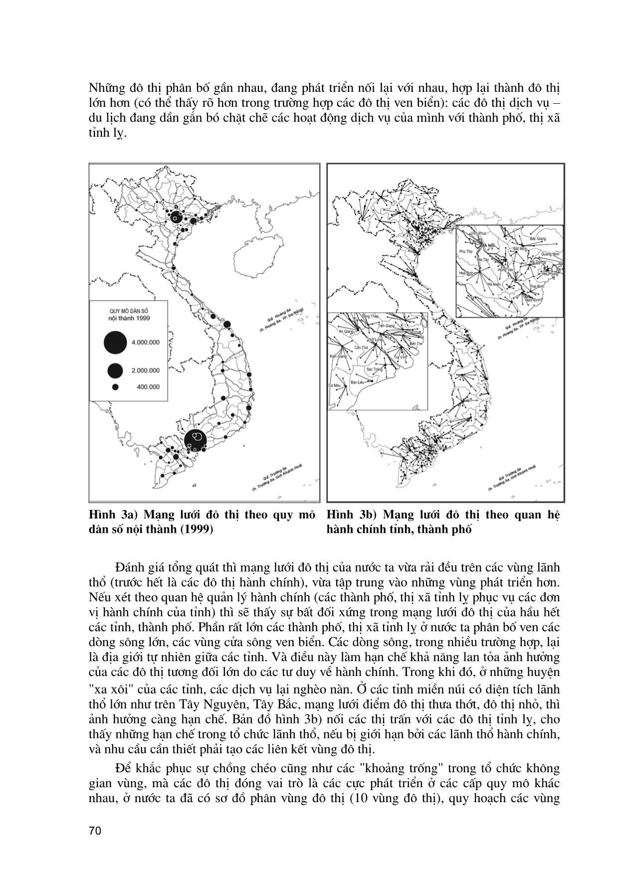 Phân tích mạng lưới đô thị Việt Nam và vấn đề phát triển vùng trang 4