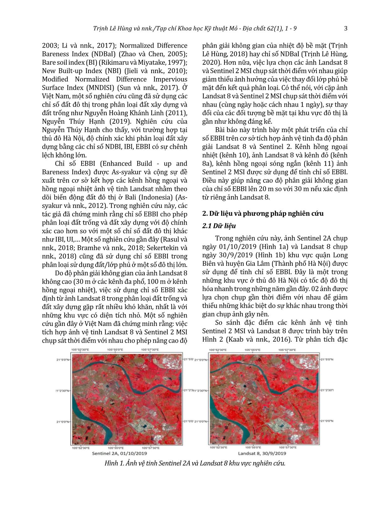 A development of the Enhanced Built-Up and Bareness Index (EBBI) based on combination of multi-resolution Landsat 8 and Sentinel 2 MSI images trang 3