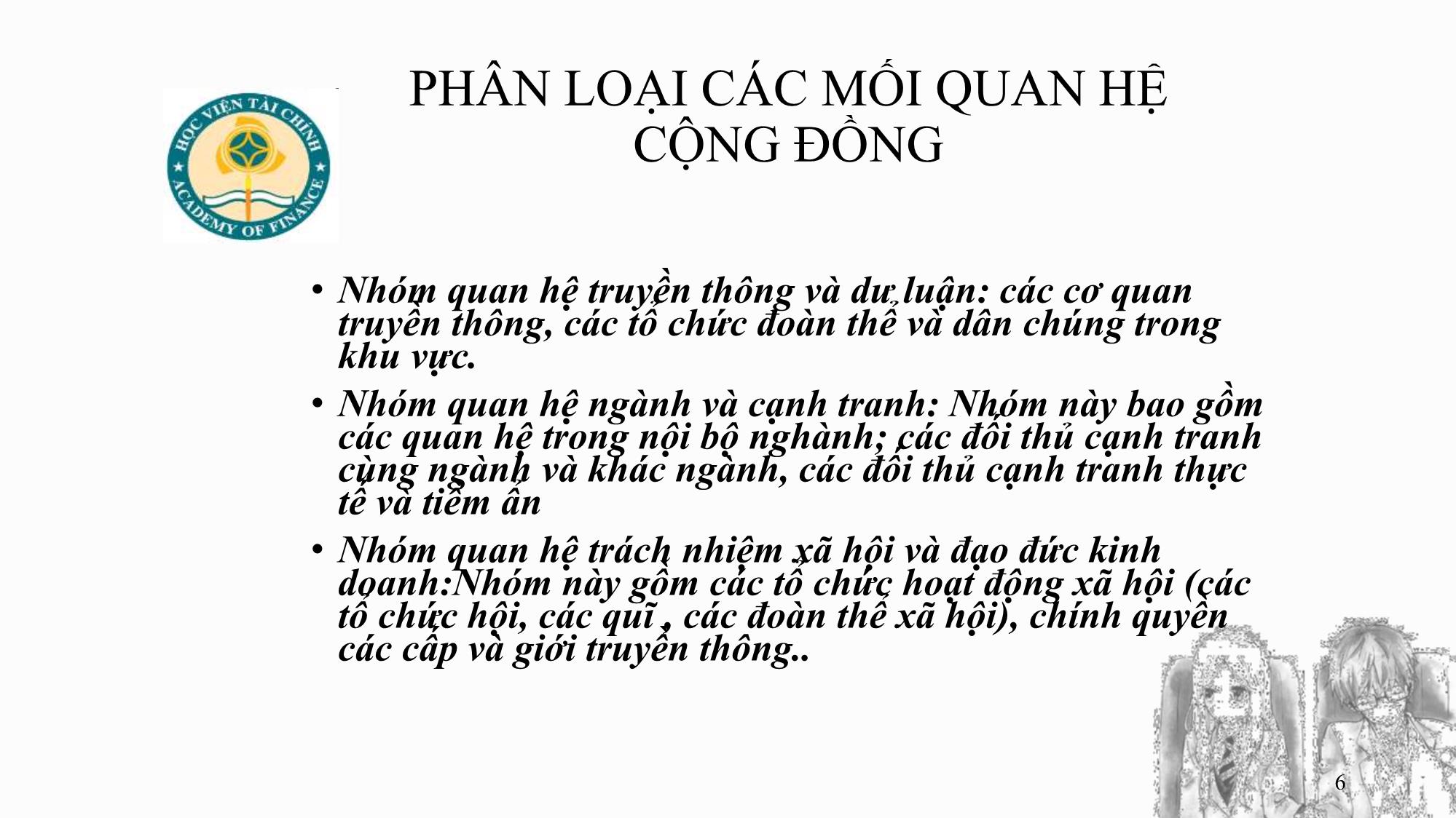 Bài giảng Quan hệ công chúng - Chương 7: Quan hệ cộng đồng - Ngô Minh Cách trang 6