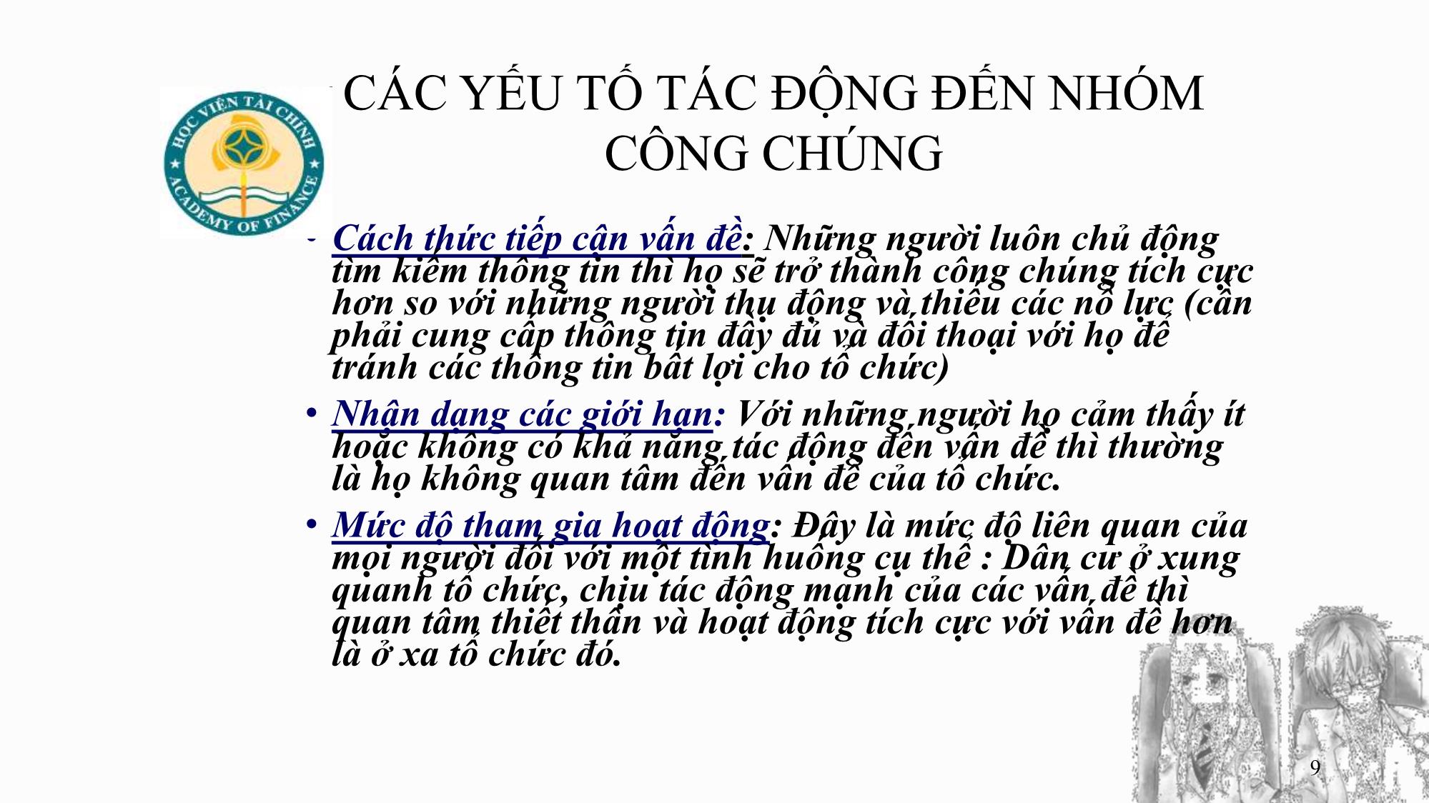 Bài giảng Quan hệ công chúng - Chương 7: Quan hệ cộng đồng - Ngô Minh Cách trang 9