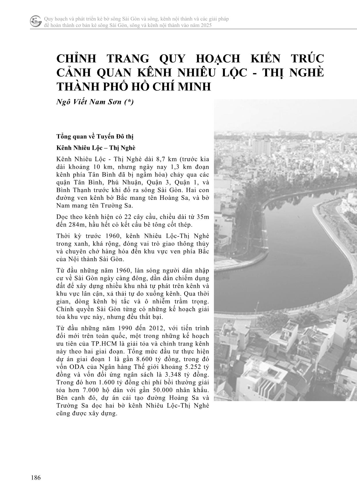 Chỉnh trang quy hoạch kiến trúc cảnh quan kênh nhiêu lộc - Thị Nghè thành phố Hồ Chí Minh trang 1