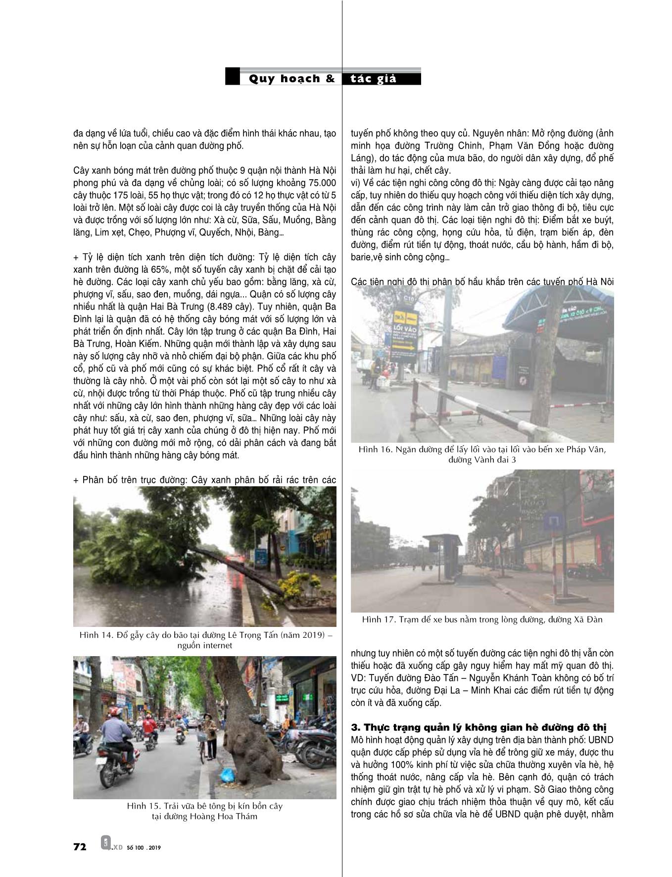 Thực trạng tổ chức không gian và quản lý hè đường đô thị thành phố Hà Nội trang 5