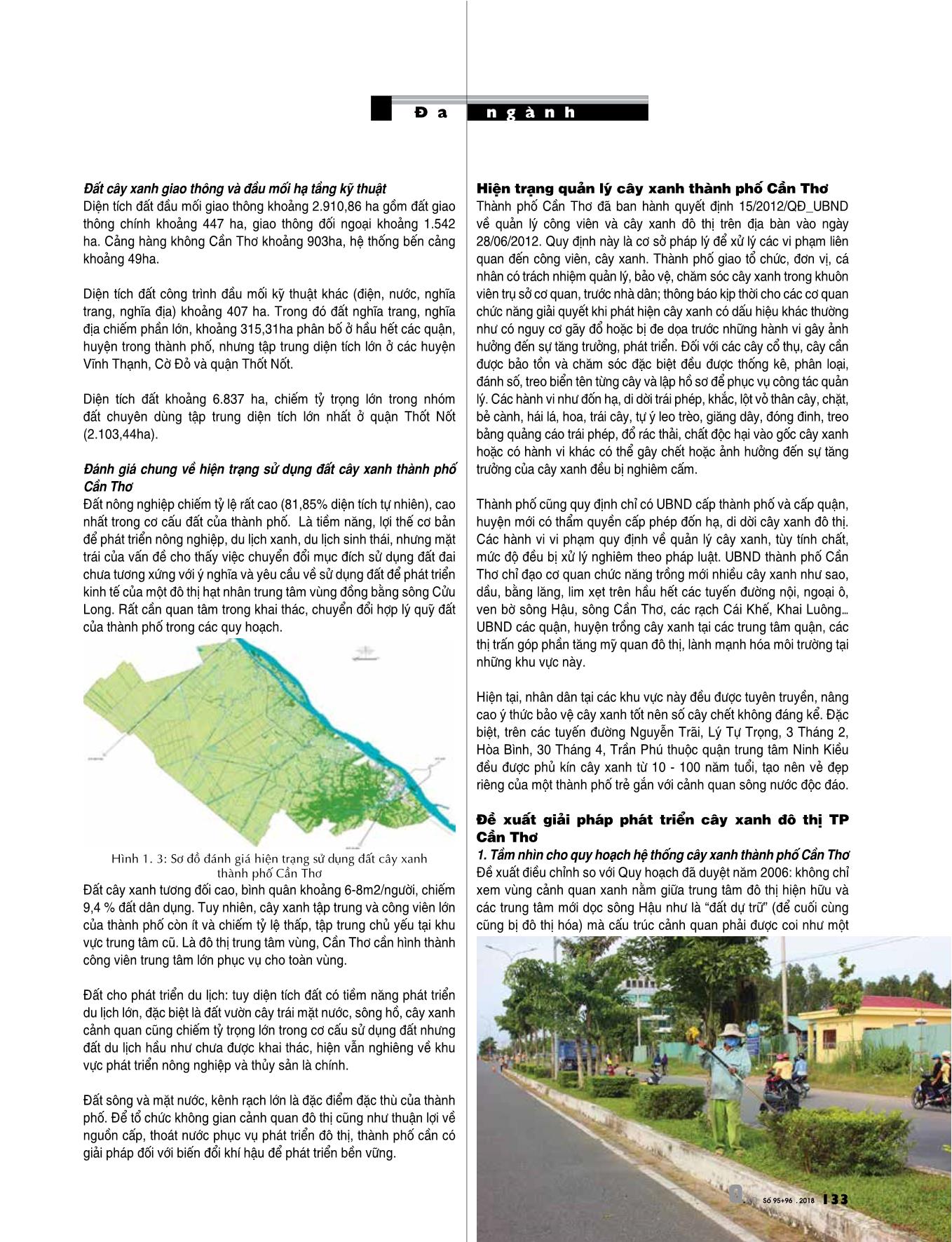Thực trạng và đề xuất giải pháp phát triển cây xanh đô thị thành phố Cần Thơ trang 4
