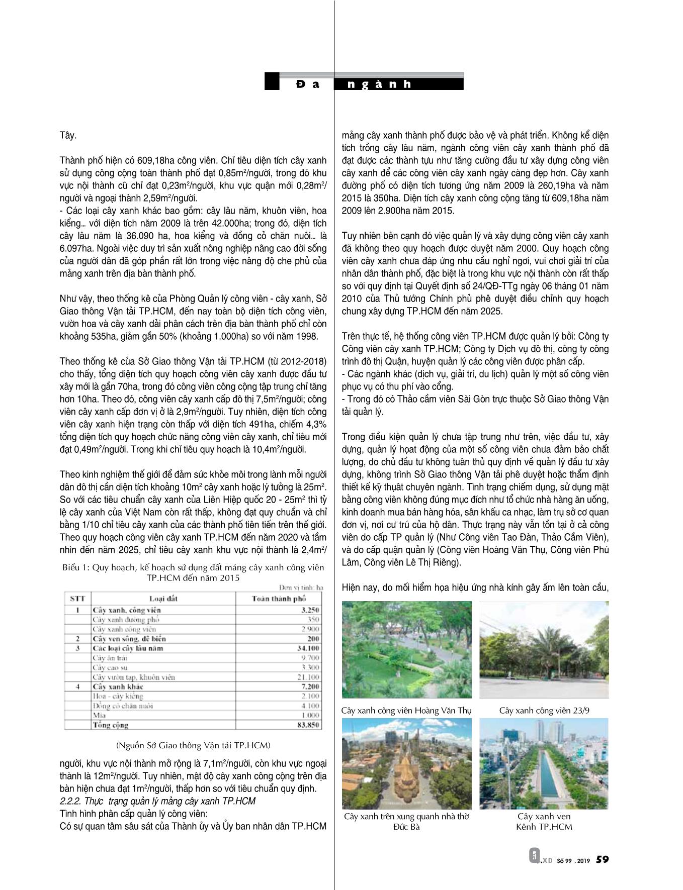 Thực trạng và giải pháp phát triển mang cây xanh đô thị thành phố Hồ Chí Minh trang 4