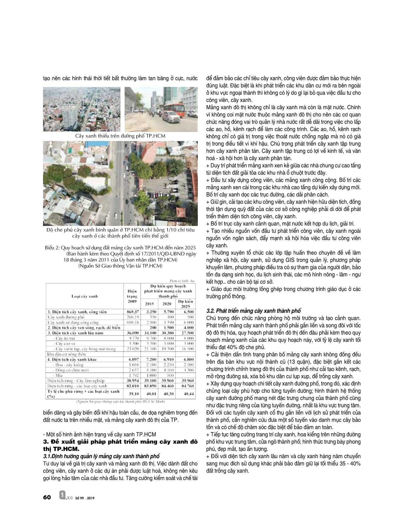 Thực trạng và giải pháp phát triển mang cây xanh đô thị thành phố Hồ Chí Minh trang 5