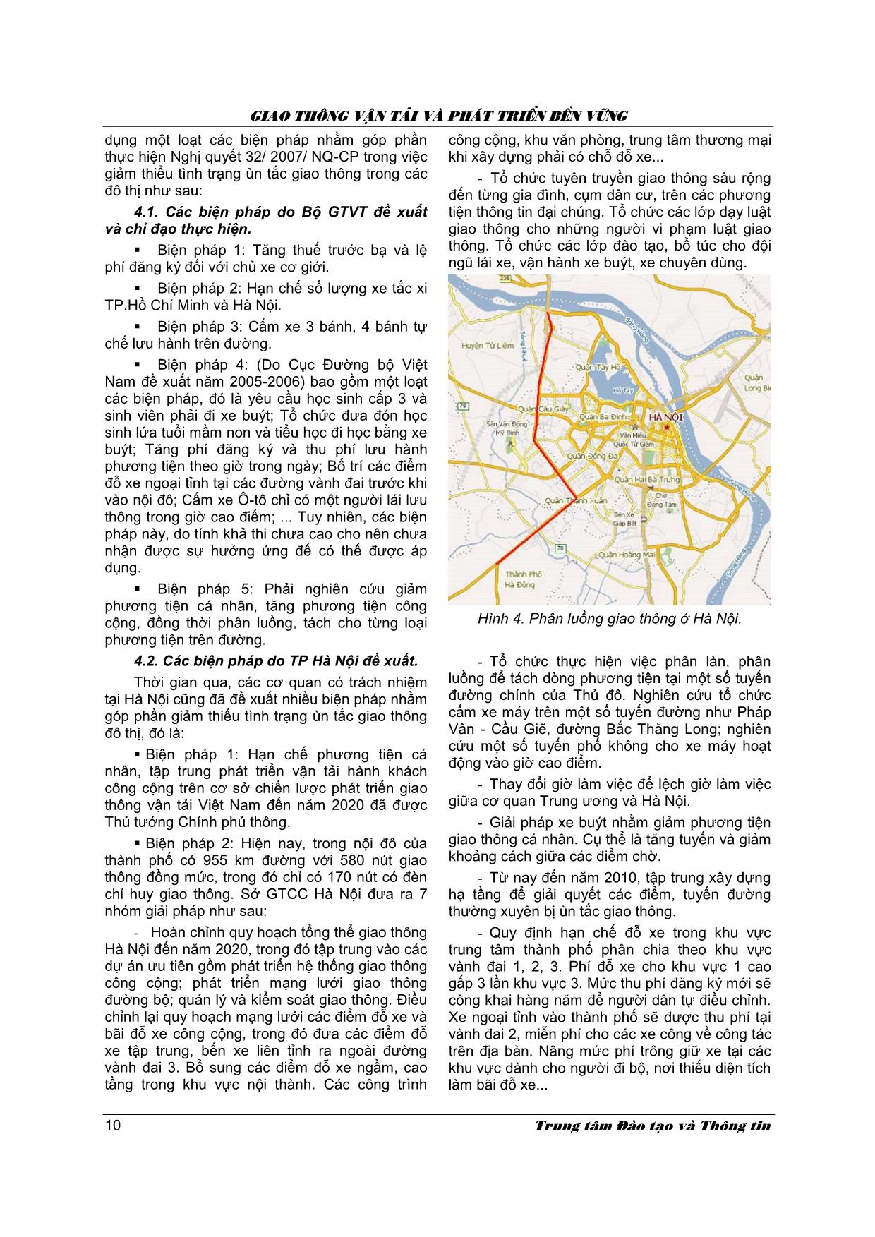 Tình hình và các giải pháp nhằm tăng cường an toàn giao thông đường bộ và an toàn giao thông đô thị ở Việt Nam trang 6