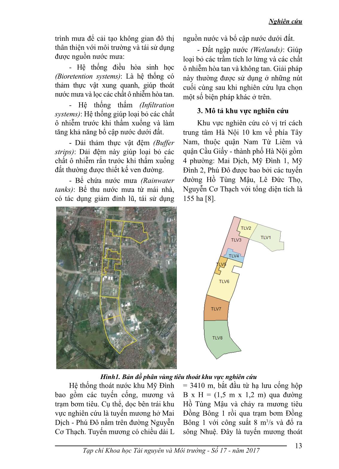 Ứng dụng mô hình music mô phỏng hệ thống tiêu thoát nước mưa: trường hợp nghiên cứu ở khu đô thị Mỹ Đình, Hà Nội trang 3