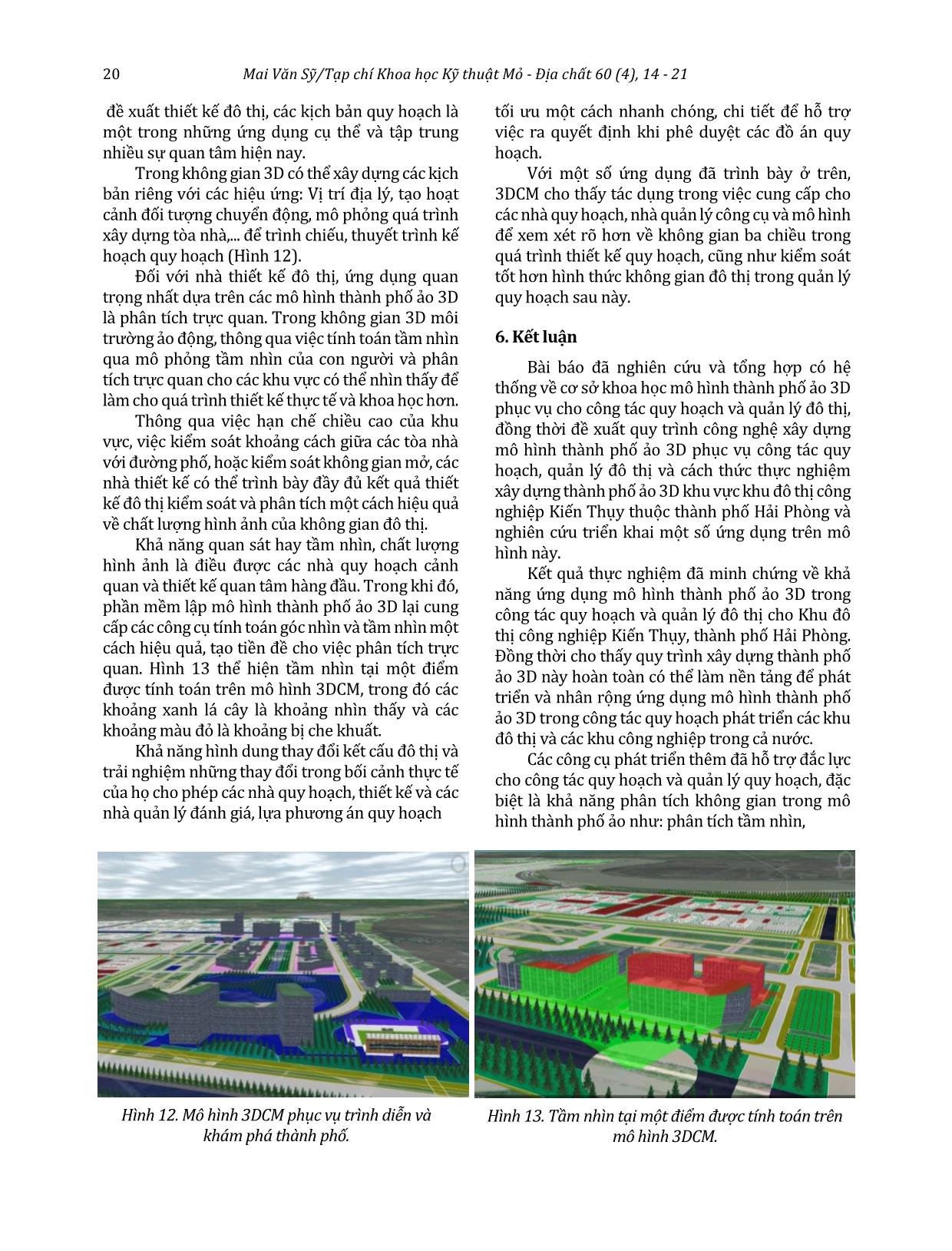 Ứng dụng mô hình thành phố ảo trong quy hoạch và quản lý đô thị tại khu công nghiệp Kiến Thụy - Hải Phòng trang 7