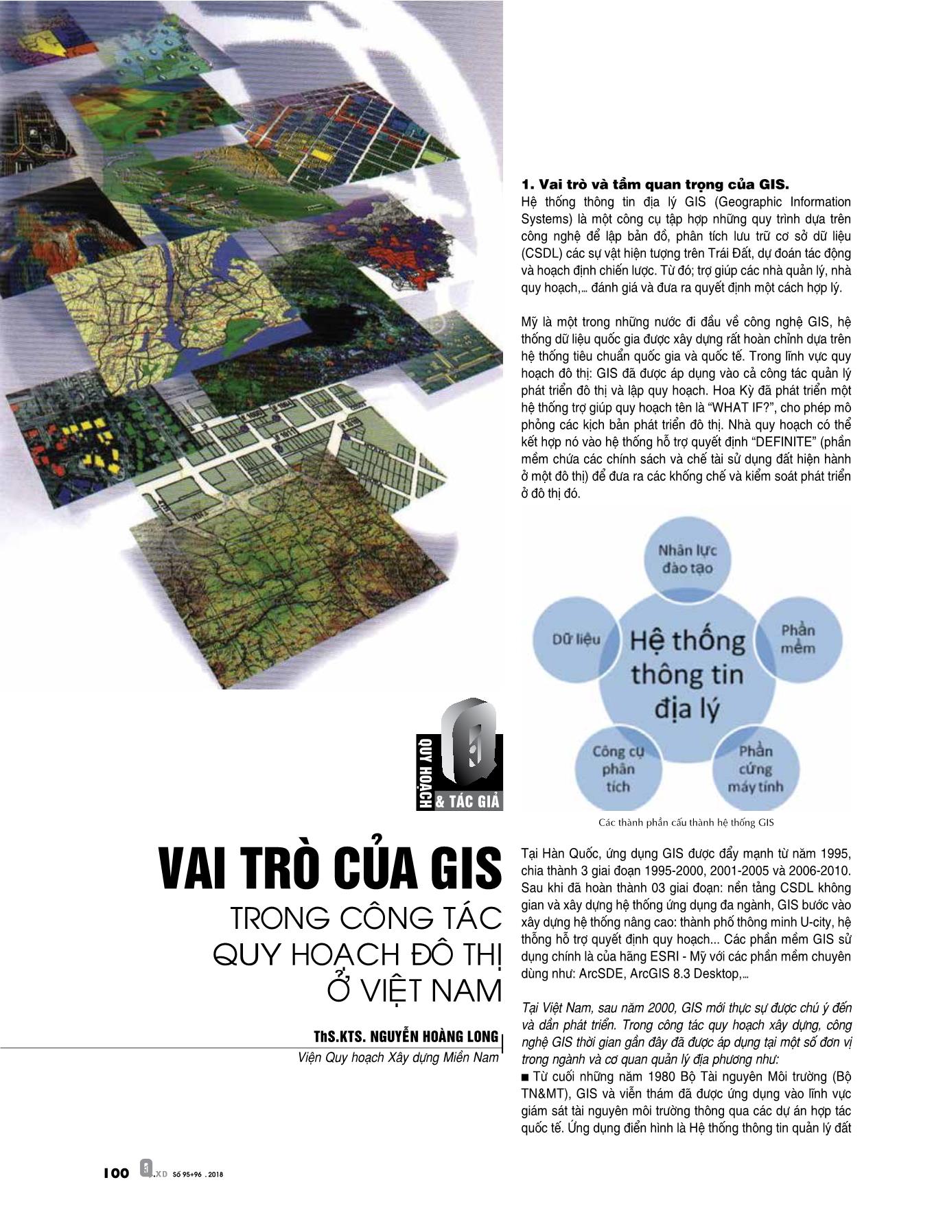 Vai trò của GIS trong công tác quy hoạch đô thị ở Việt Nam trang 1