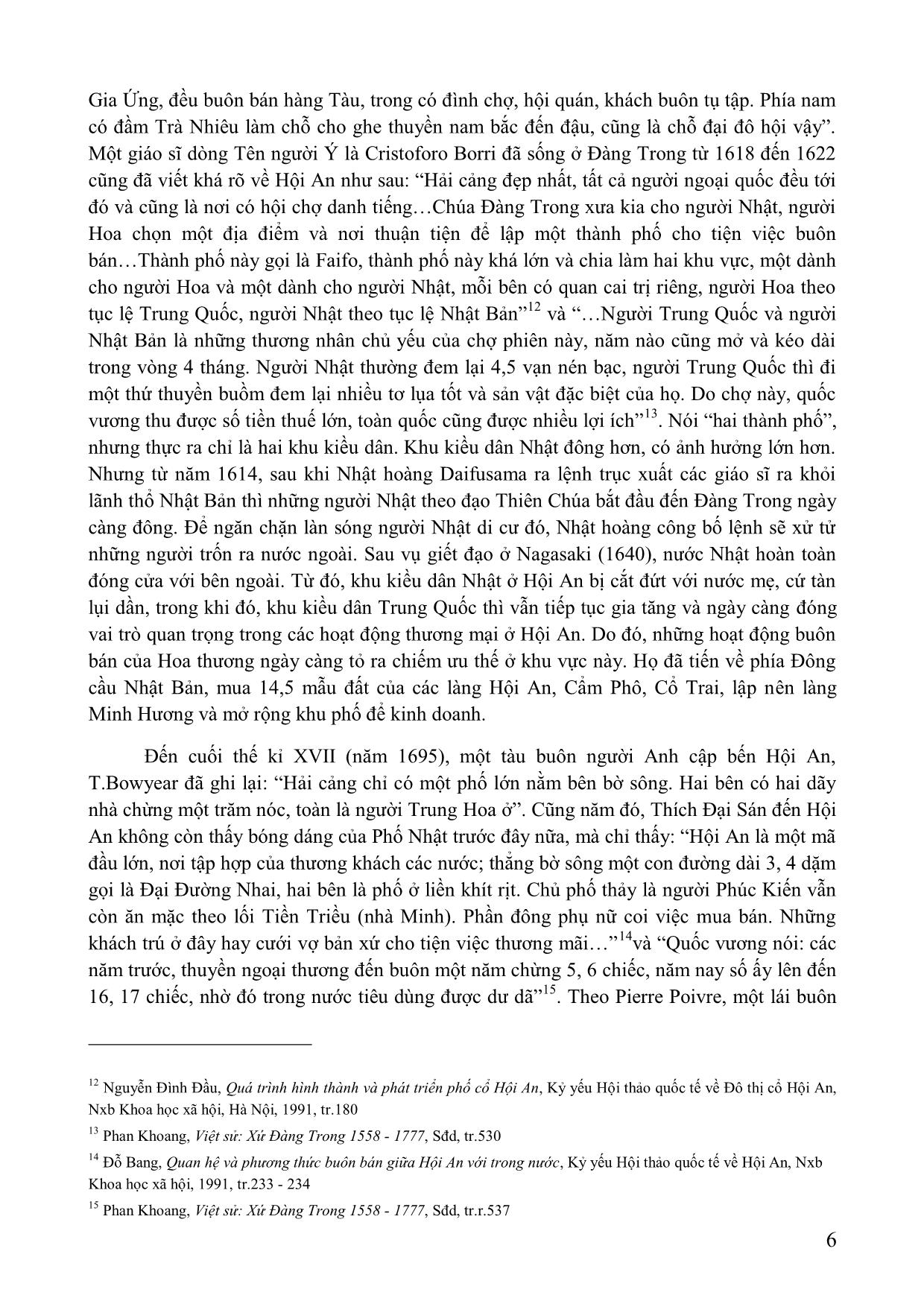 Vai trò của người hoa trong việc hình thành và phát triển các đô thị ở trung và Nam Bộ Việt Nam (thế kỉ XVII-XIX) trang 6