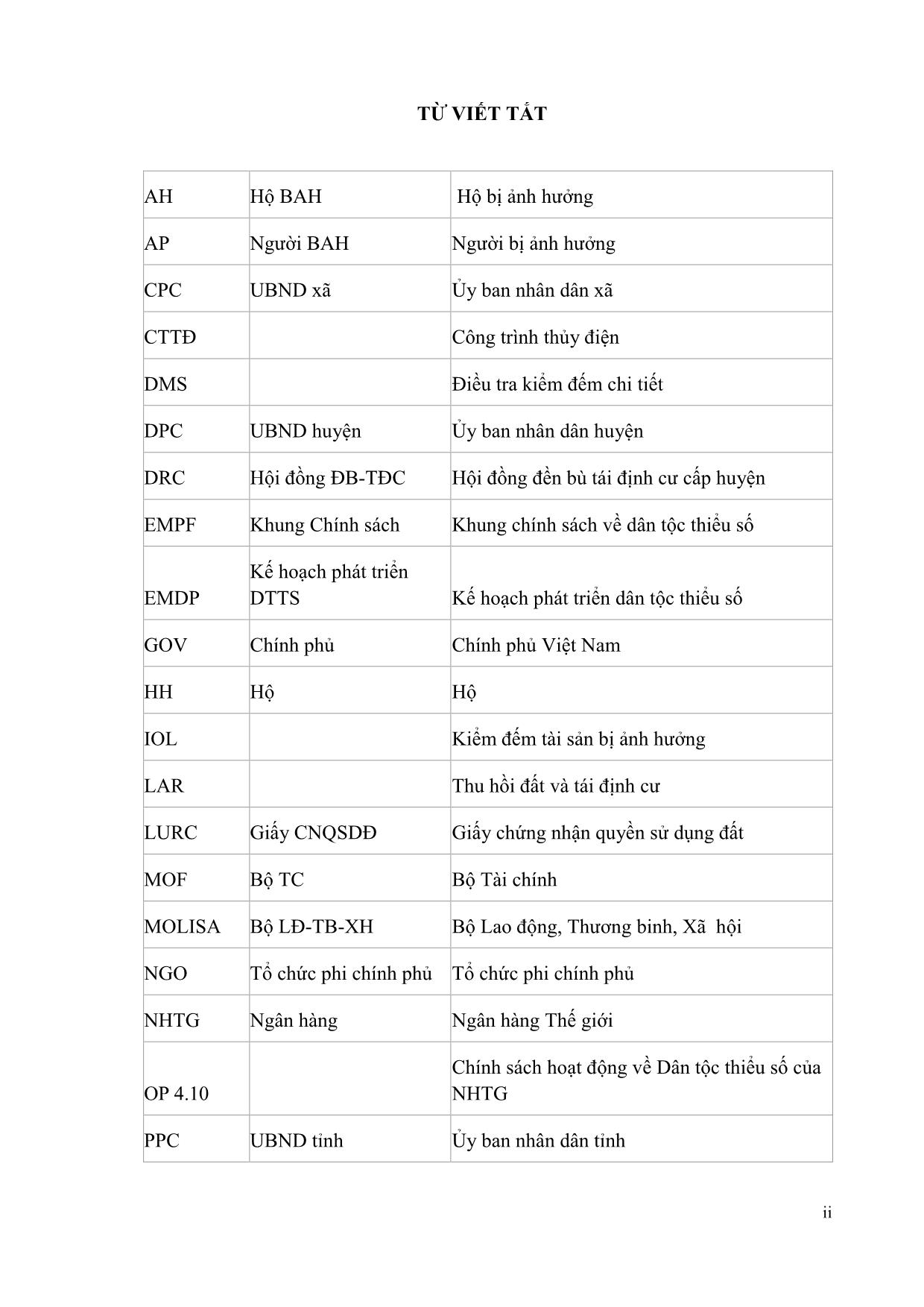 Dự án đầu tư xây dựng công trình thủy điện Mường Khương trang 2