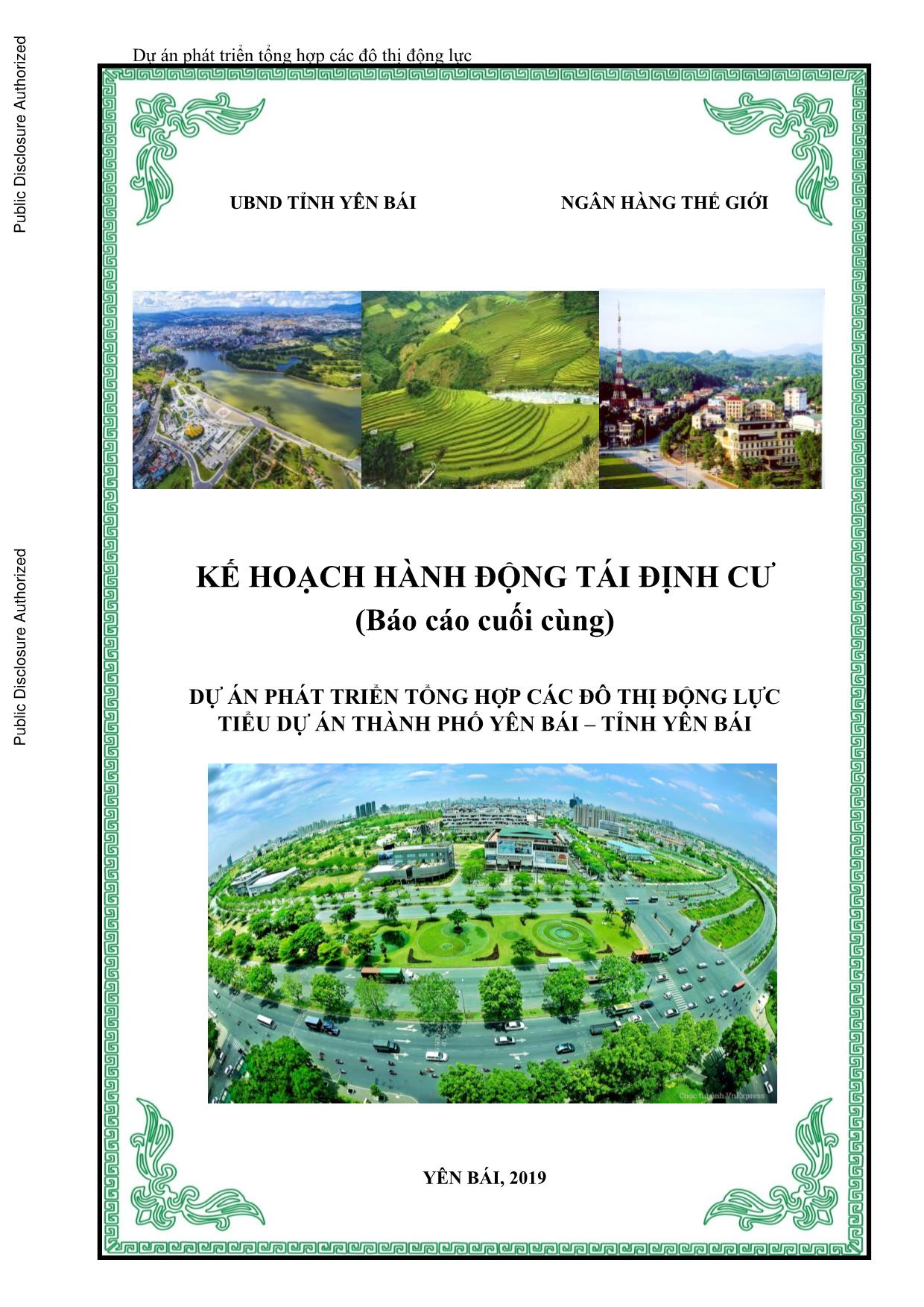 Dự án phát triển tổng hợp các đô thị động lực. Tiểu dự án thành phố Yên Bái - tỉnh Yên Bái trang 1