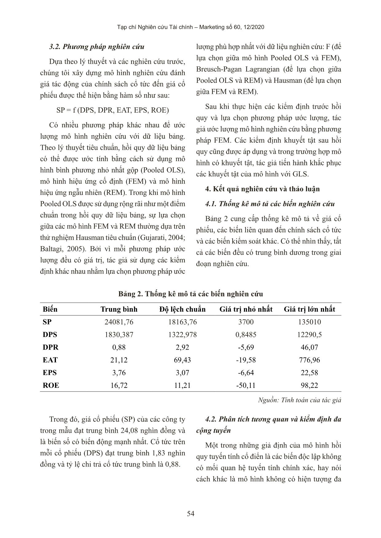 Ảnh hưởng của chính sách cổ tức đến giá cổ phiếu của các công ty niêm yết trên thị trường chứng khoán Việt Nam trang 9