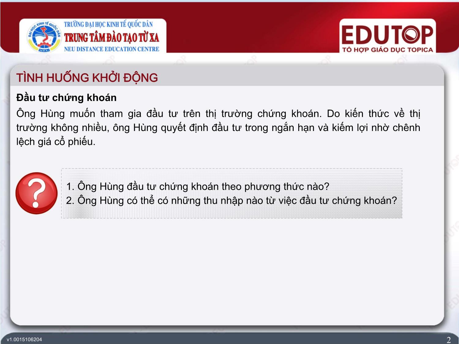 Bài giảng Thị trường chứng khoán 2 - Bài 6: Phân tích chứng khoán trang 2