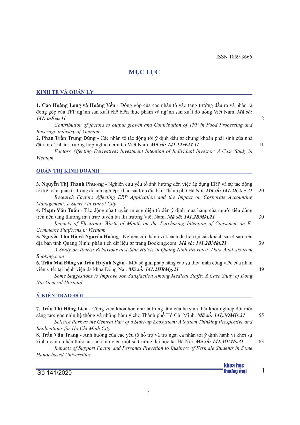 Các nhân tố tác động tới ý định đầu tư chứng khoán phái sinh của nhà đầu tư cá nhân: trường hợp nghiên cứu tại Việt Nam trang 1
