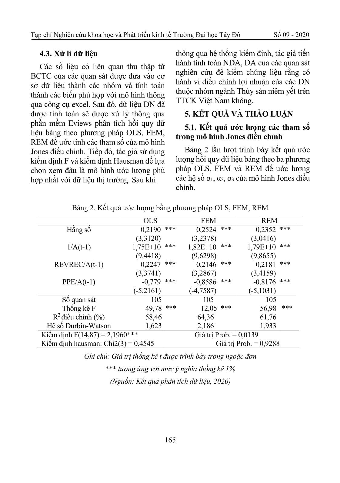 Nghiên cứu hành vi quản trị lợi nhuận trên Báo cáo tài chính của các doanh nghiệp thuộc nhóm ngành thủy sản niêm yết trên thị trường chứng khoán Việt Nam trang 7
