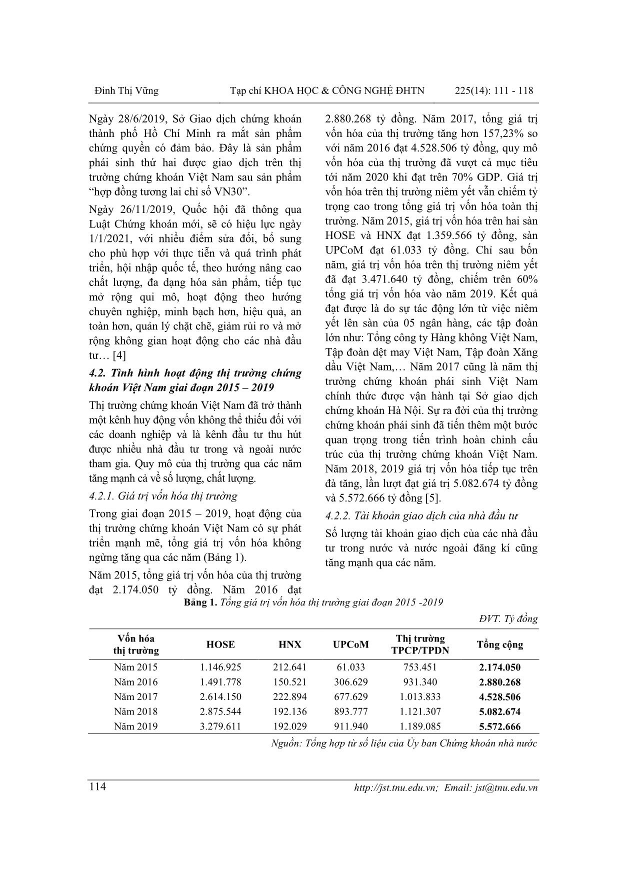 Phân tích hoạt động của thị trường chứng khoán Việt Nam những năm gần đây trang 4