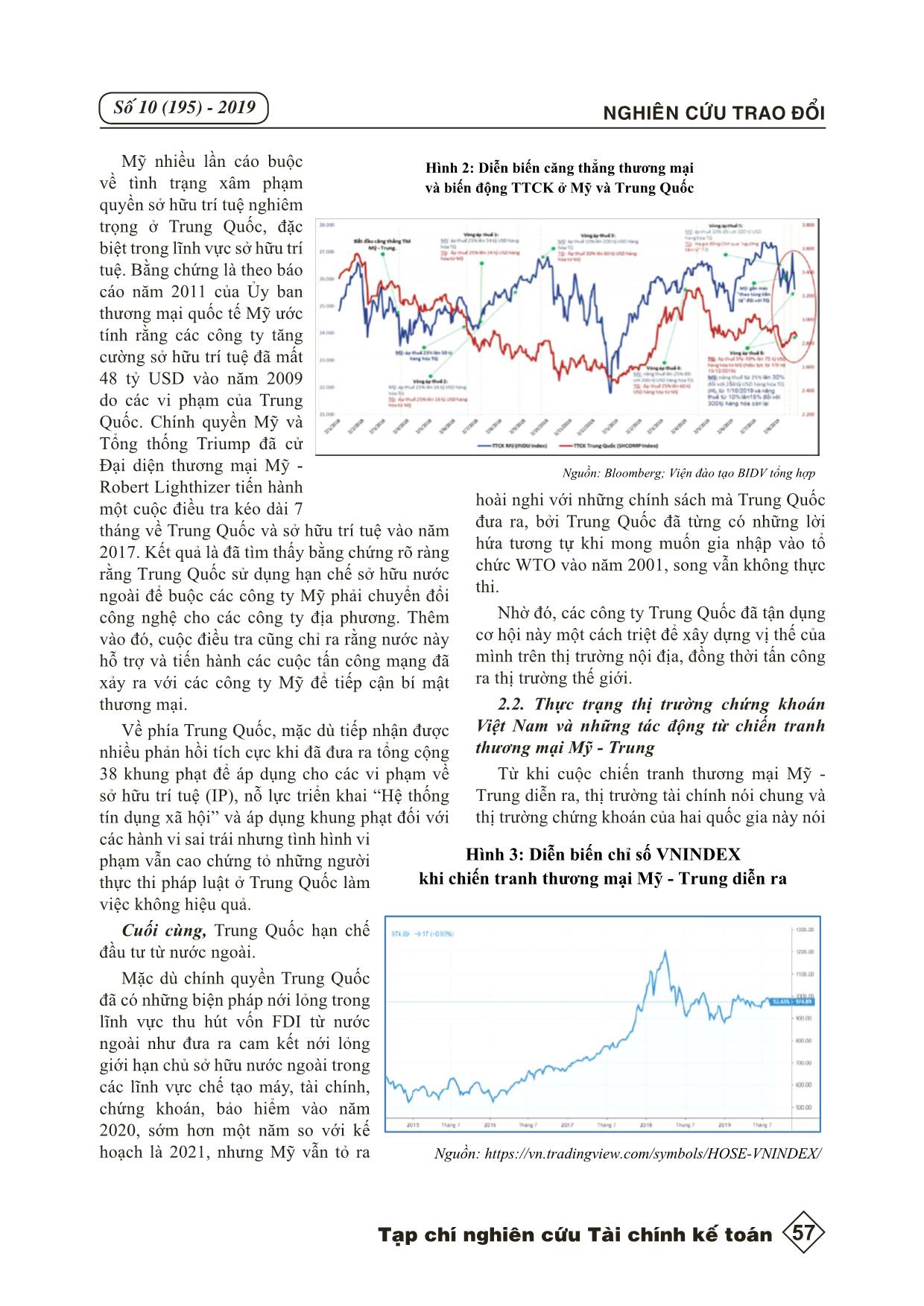 Phân tích tác động của chiến tranh thương mại Mỹ - Trung đến thị trường chứng khoán Việt Nam trang 4
