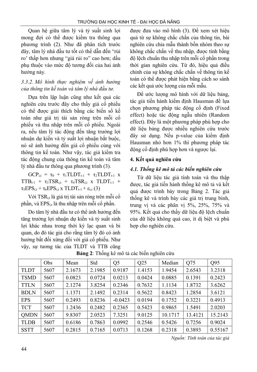 Tâm lý nhà đầu tư, thông tin kế toán và giá cổ phiếu trên thị trường chứng khoán Việt Nam trang 6
