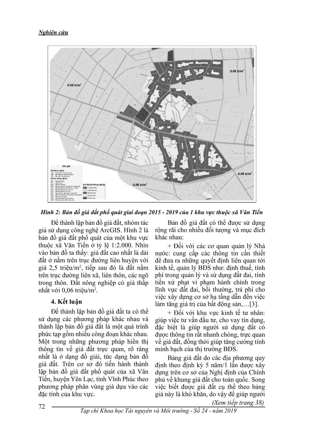 Các phương pháp thành lập bản đồ giá đất và thực nghiệm tại xã Văn Tiến, huyện Yên Lạc, tỉnh Vĩnh Phúc trang 5