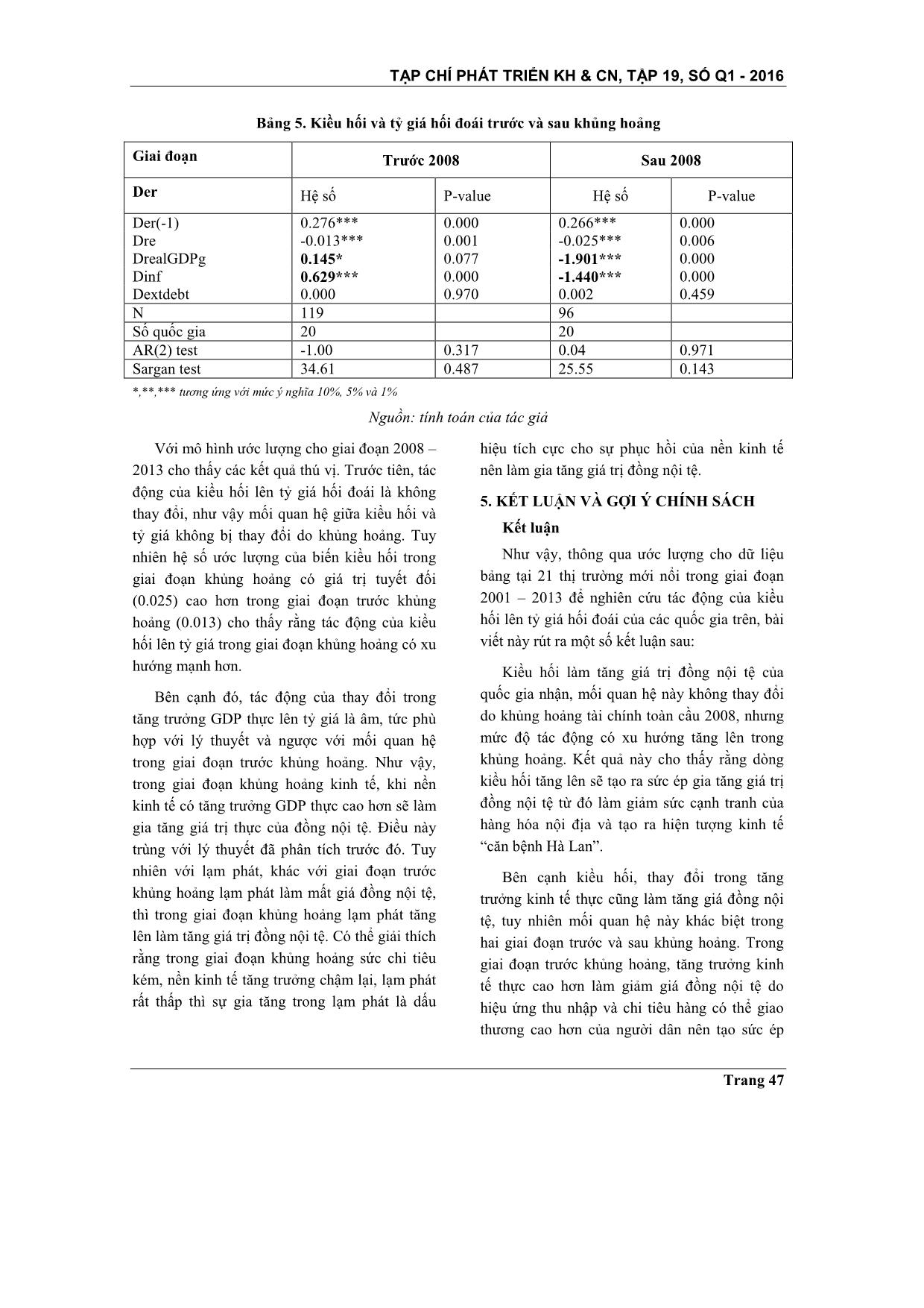 Kiều hối và tỷ giá hối đoái: Nghiên cứu thực nghiệm tại các thị trường mới nổi trang 9