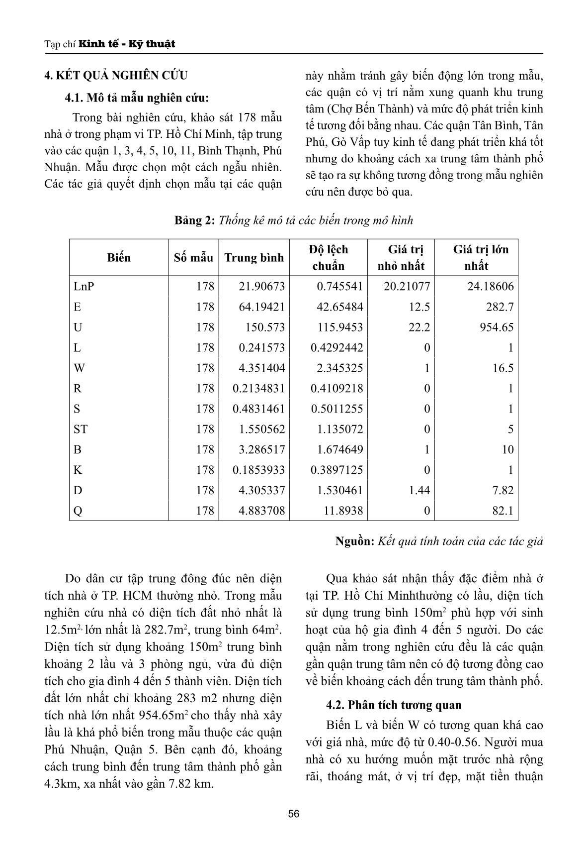 Xác định các nhân tố và mức độ ảnh hưởng đến giá nhà ở tại TP. Hồ Chí Minh trang 6