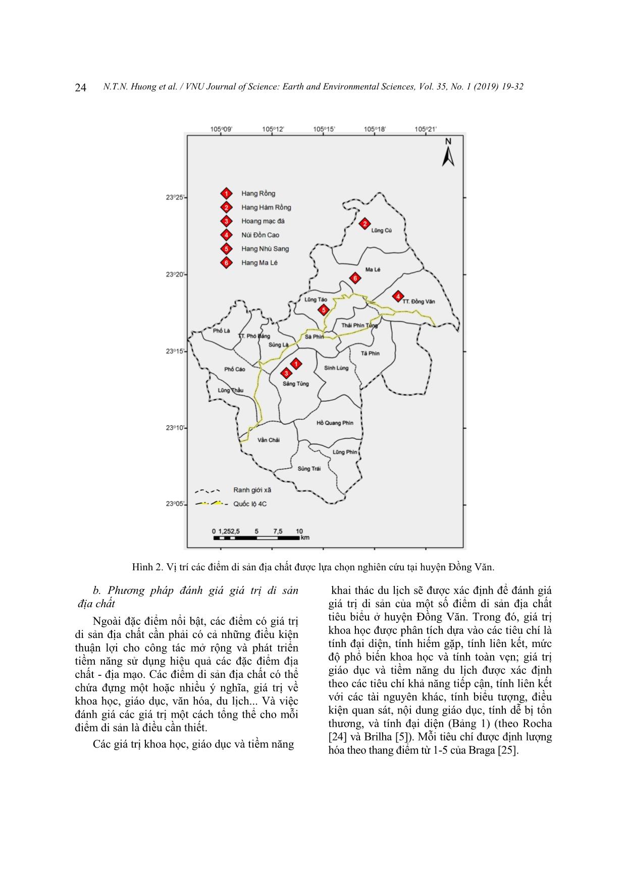 Đánh giá giá trị một số điểm di sản địa chất tiềm năng ở huyện Đồng Văn, tỉnh Hà Giang trang 6