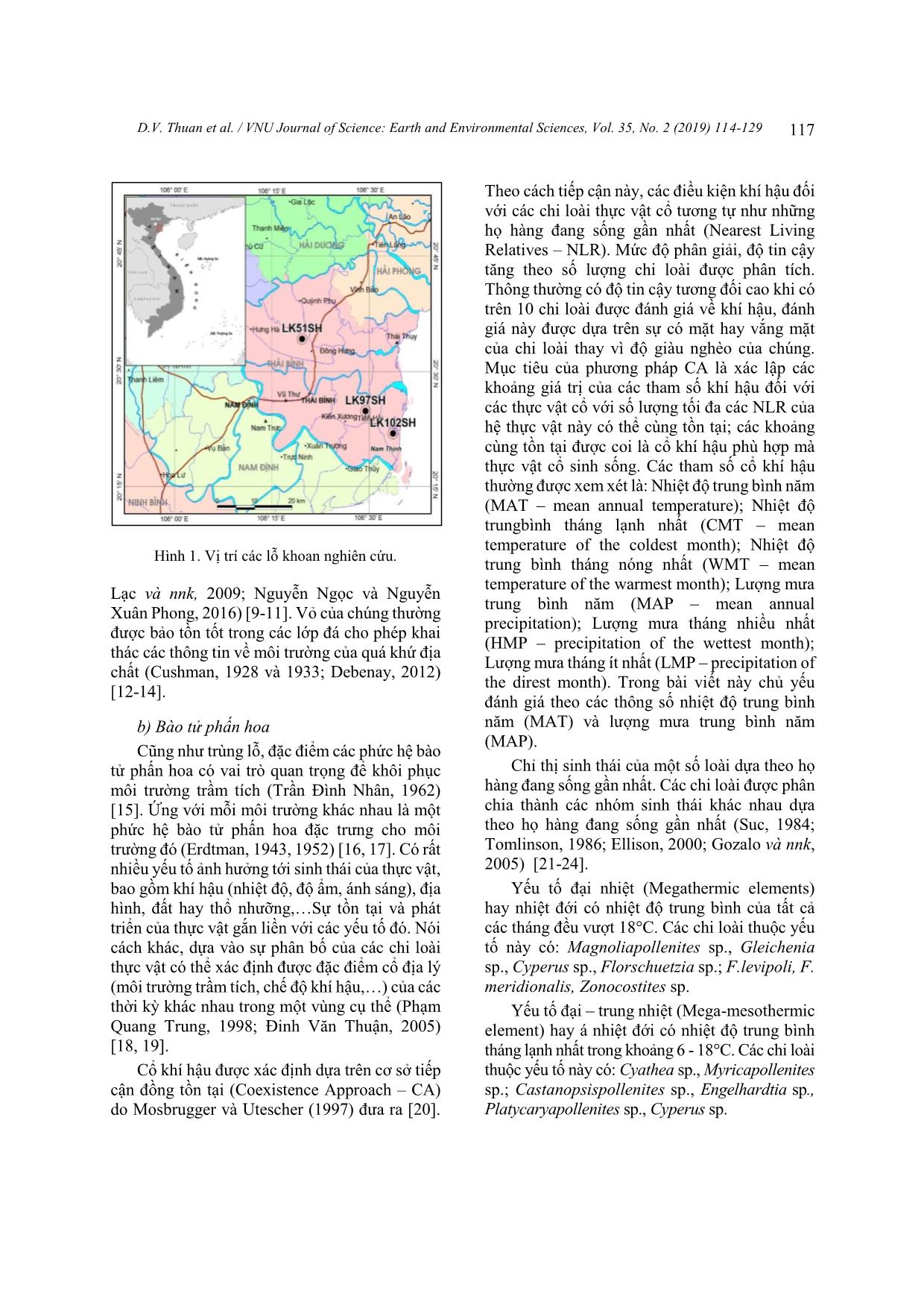 Đặc điểm sinh địa tầng trầm tích chứa than Miocen muộn vùng Đông Nam Châu thổ Sông Hồng trang 4